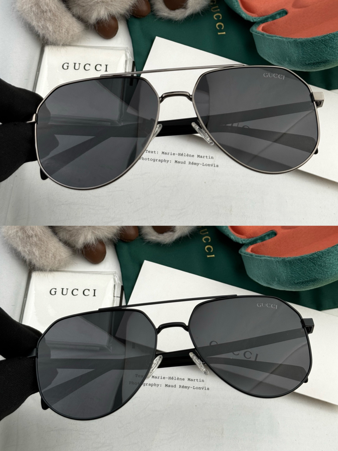 Gucci 。 高品质男女款墨镜 👍 进口宝丽来偏光镜片 。蛤蟆镜 开车钓鱼都可 。百搭显瘦墨镜韩版男士