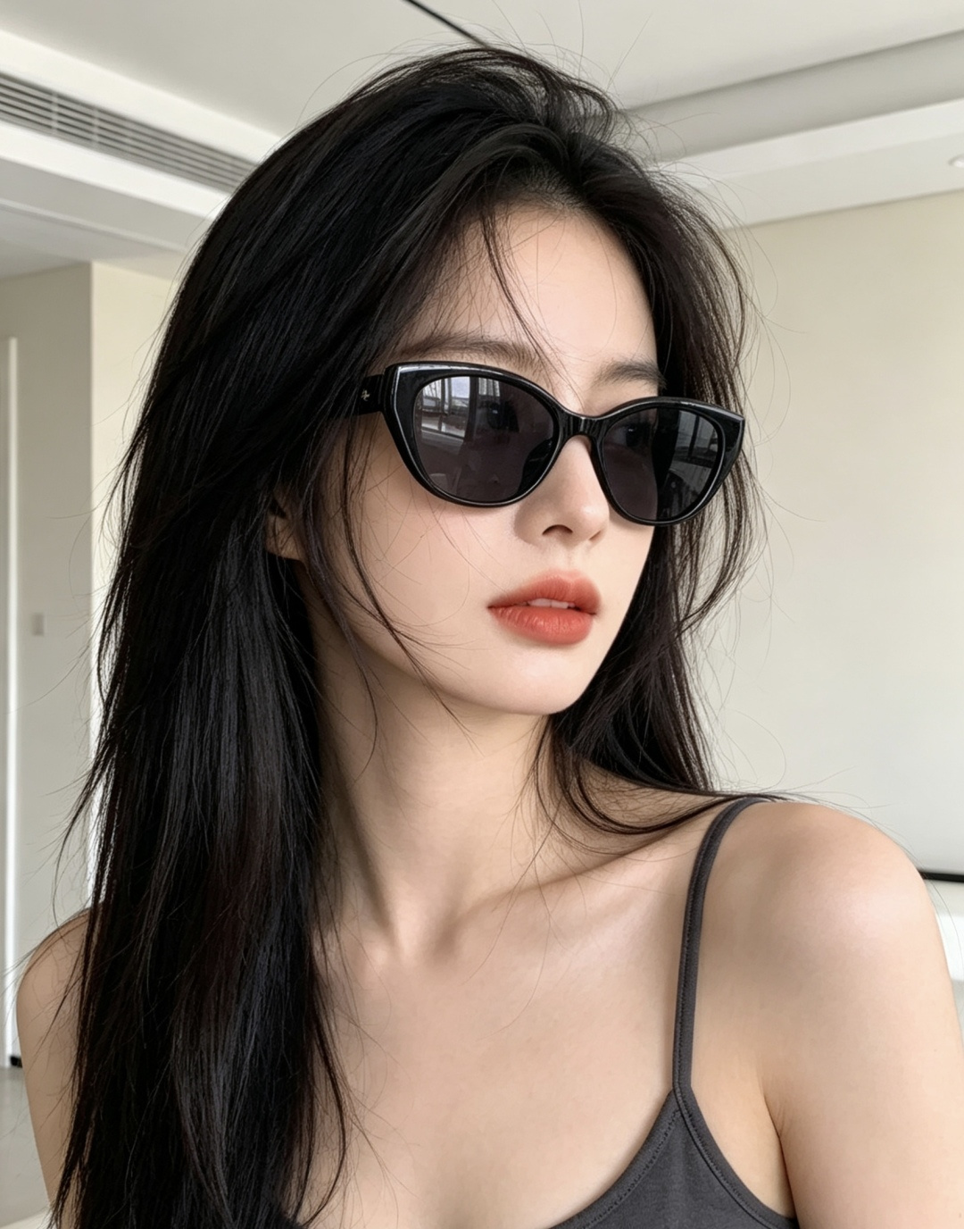 GUCCI 新款偏光太眼镜，情侣款时尚方框太阳镜佩戴舒适网红潮流款墨镜，大气女人范儿，大脸小脸都好看 ！