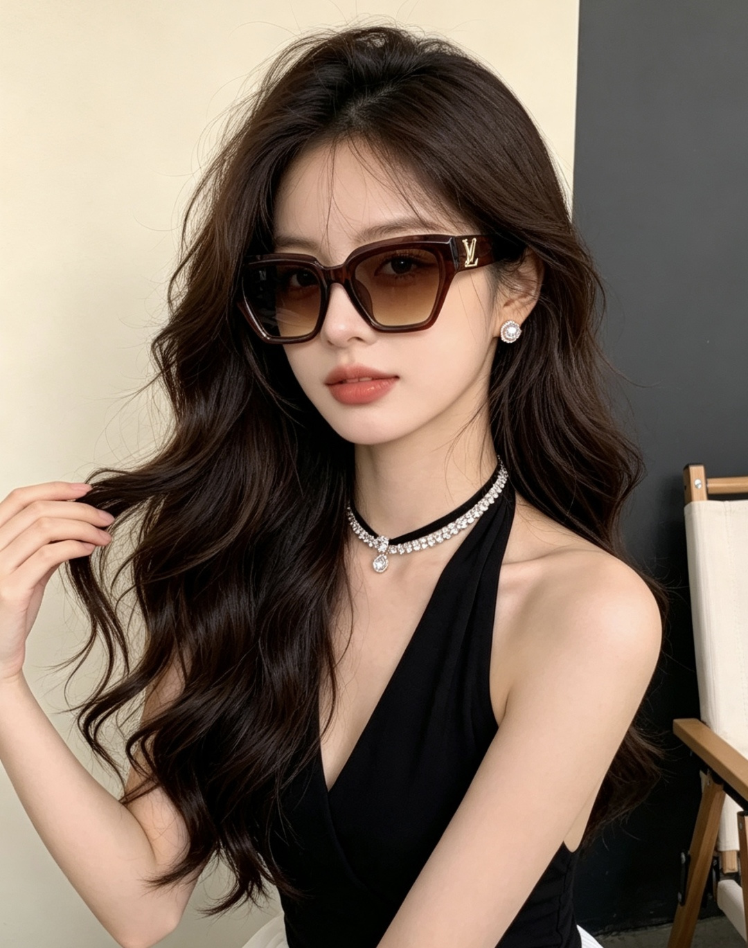 LV 新款女士方框太阳眼镜 开车墨镜 新款太阳镜 时尚大方 舒适轻盈 精致奢华 超轻 型号：L26900