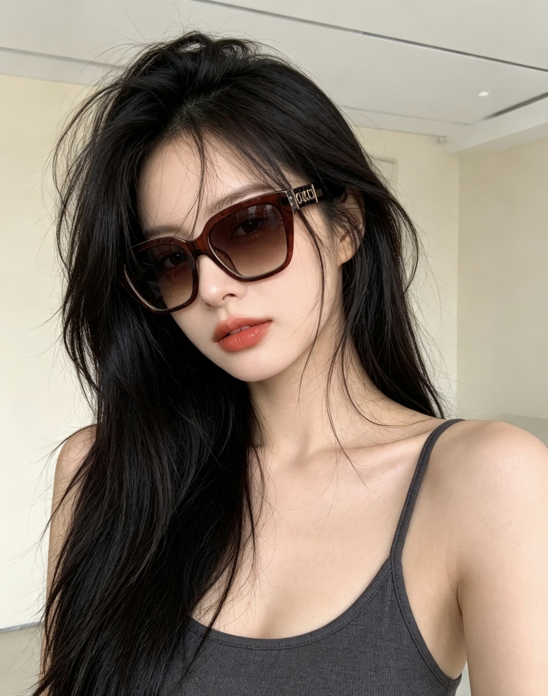 🔺 【GUCCI】开春新款 潮流爆款 时尚方框太阳镜 高品质 佩戴舒适 网红潮款墨镜 型号：G16911