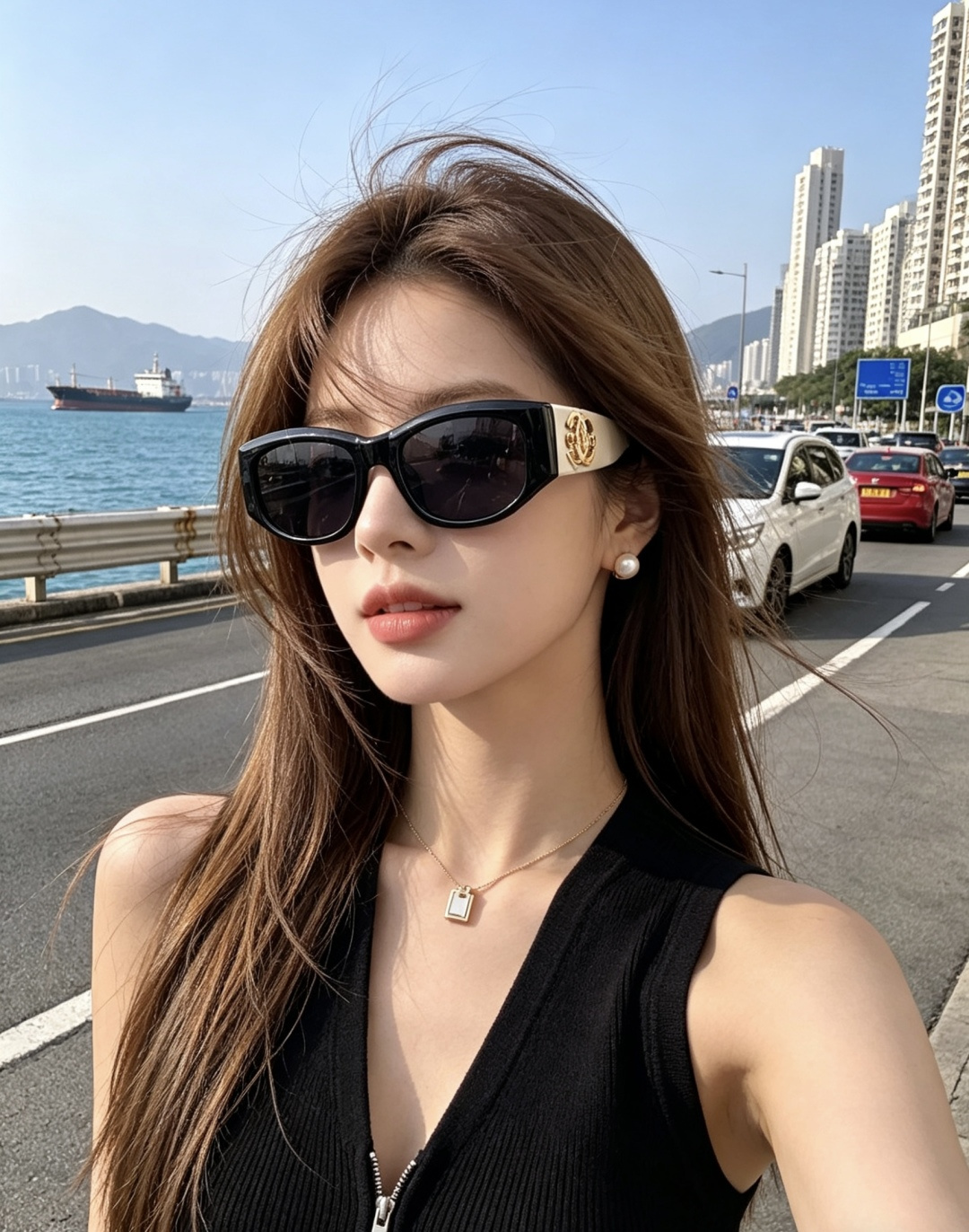 Chanel大框太阳镜墨镜 经典的方框设计，不挑脸型，无论搭配大衣还是连衣裙都非常显气质偏光镜片预防紫外