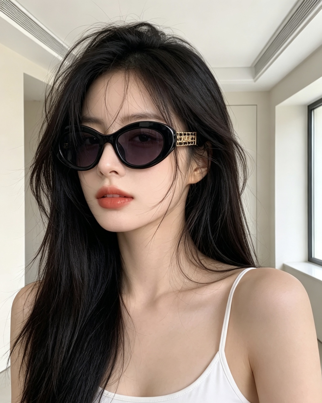 Chanel大框太阳镜墨镜 经典的方框设计，不挑脸型，无论搭配大衣还是连衣裙都非常显气质偏光镜片预防紫外