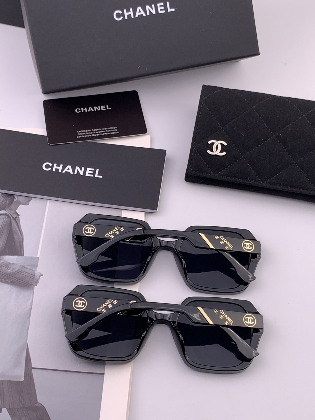 🔺CHANEL🔻官方早春新款，众多明星同款[色]香奈儿‼️‼️新款大框墨镜 ，🌈🌈宝丽来超清太阳镜🔝🔝型
