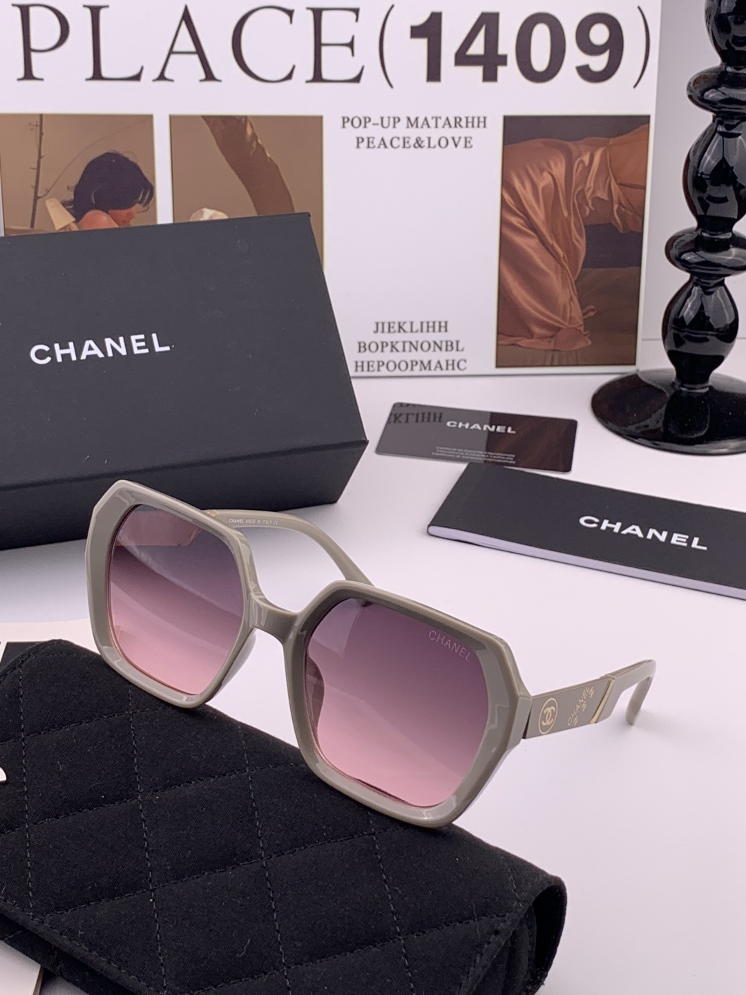 🔺CHANEL🔻官方早春新款，众多明星同款[色]香奈儿‼️‼️新款大框墨镜 ，🌈🌈宝丽来超清太阳镜🔝🔝型