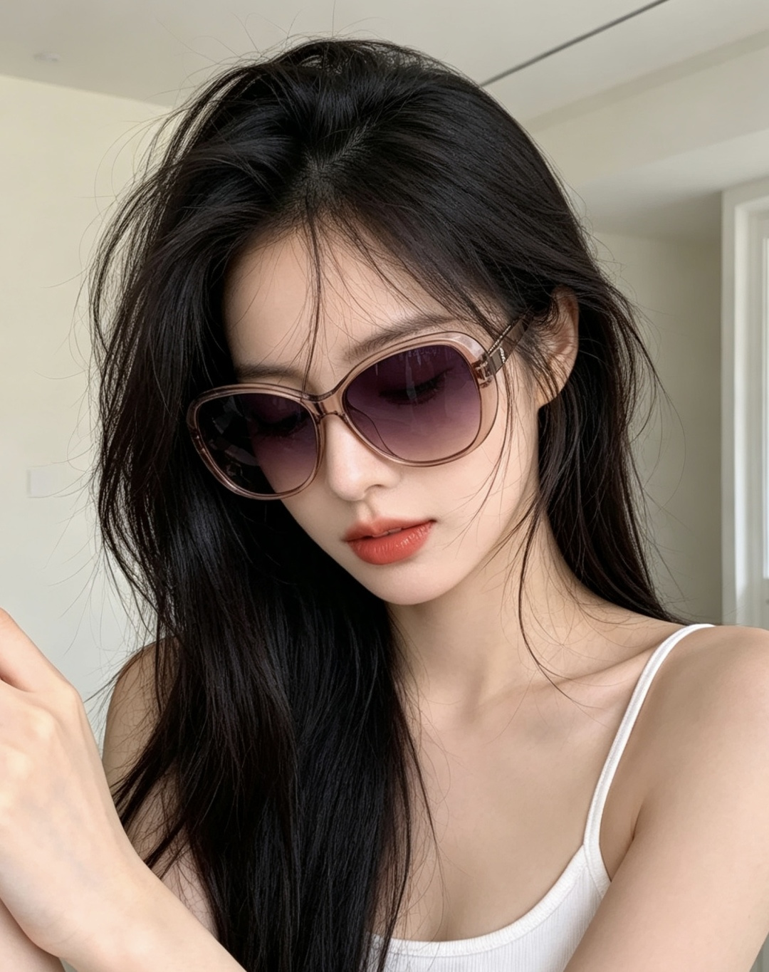【CHANEL】香奈儿 新款山茶花潮流爆款 时尚圆框高清偏光太阳镜 佩戴舒适 网红潮款墨镜 ♥️♥️型号