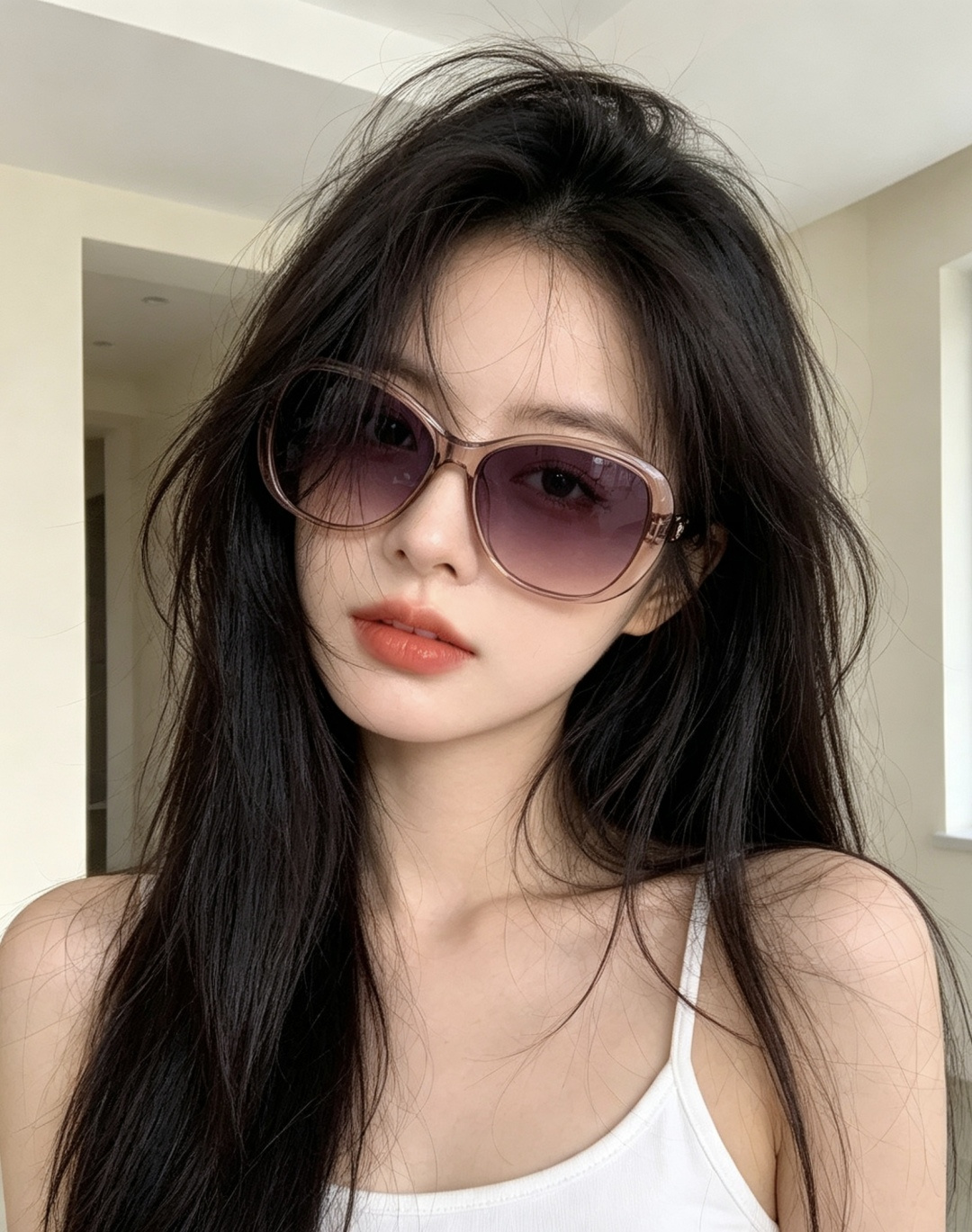 【CHANEL】香奈儿 新款山茶花潮流爆款 时尚圆框高清偏光太阳镜 佩戴舒适 网红潮款墨镜 ♥️♥️型号