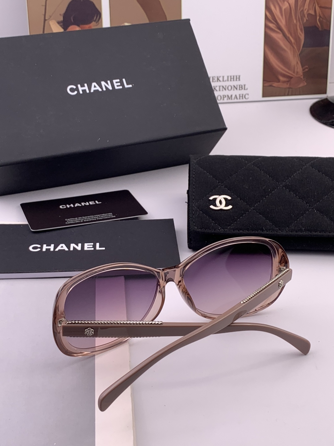 【CHANEL】香奈儿 新款山茶花潮流爆款 时尚圆框高清偏光太阳镜 佩戴舒适 网红潮款墨镜 ♥️♥️型号