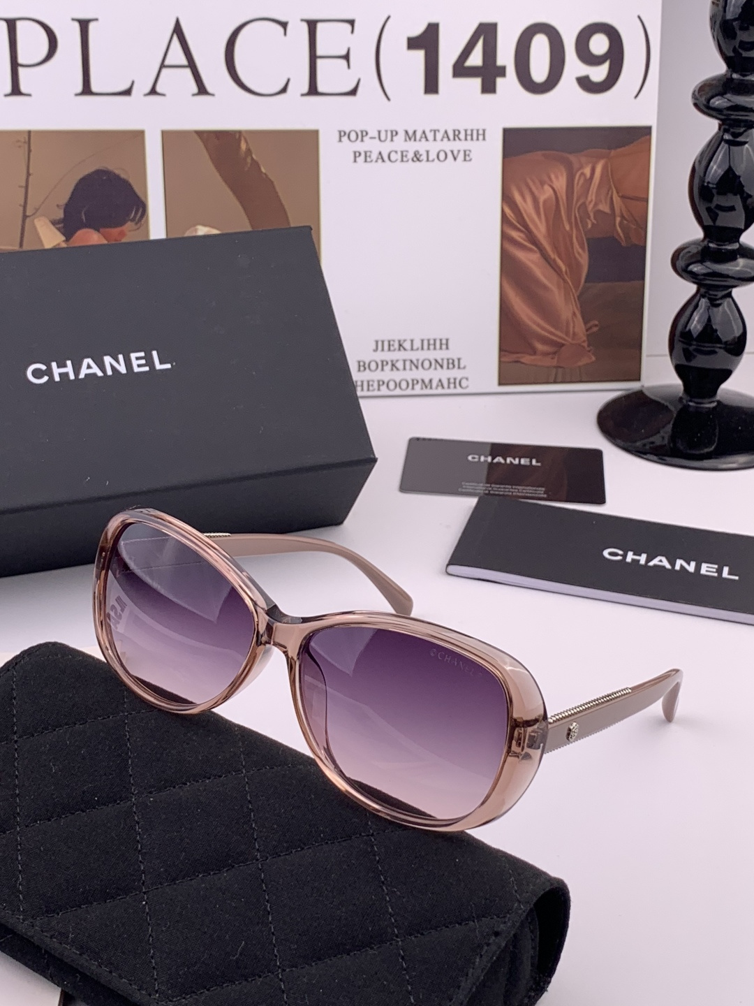【CHANEL】香奈儿 新款山茶花潮流爆款 时尚圆框高清偏光太阳镜 佩戴舒适 网红潮款墨镜 ♥️♥️型号