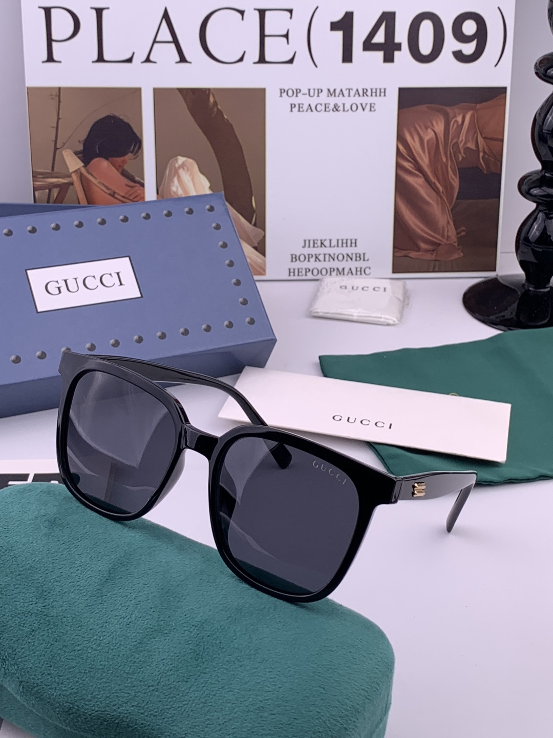 🔺 【GUCCI-偏光太阳镜】开春新款 潮流爆款 时尚偏光太阳镜 高品质 佩戴舒适 网红潮款墨镜 女士高