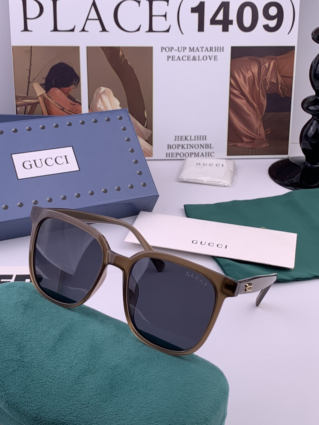 🔺 【GUCCI-偏光太阳镜】开春新款 潮流爆款 时尚偏光太阳镜 高品质 佩戴舒适 网红潮款墨镜 女士高