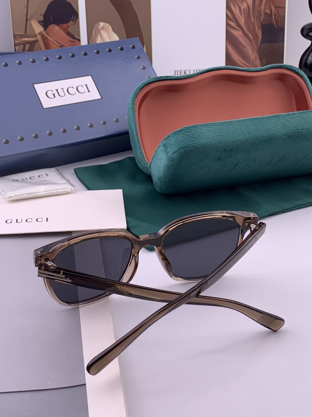 🔺 【GUCCI-偏光太阳镜】开春新款 潮流爆款 时尚偏光太阳镜 高品质 佩戴舒适 网红潮款墨镜 女士高