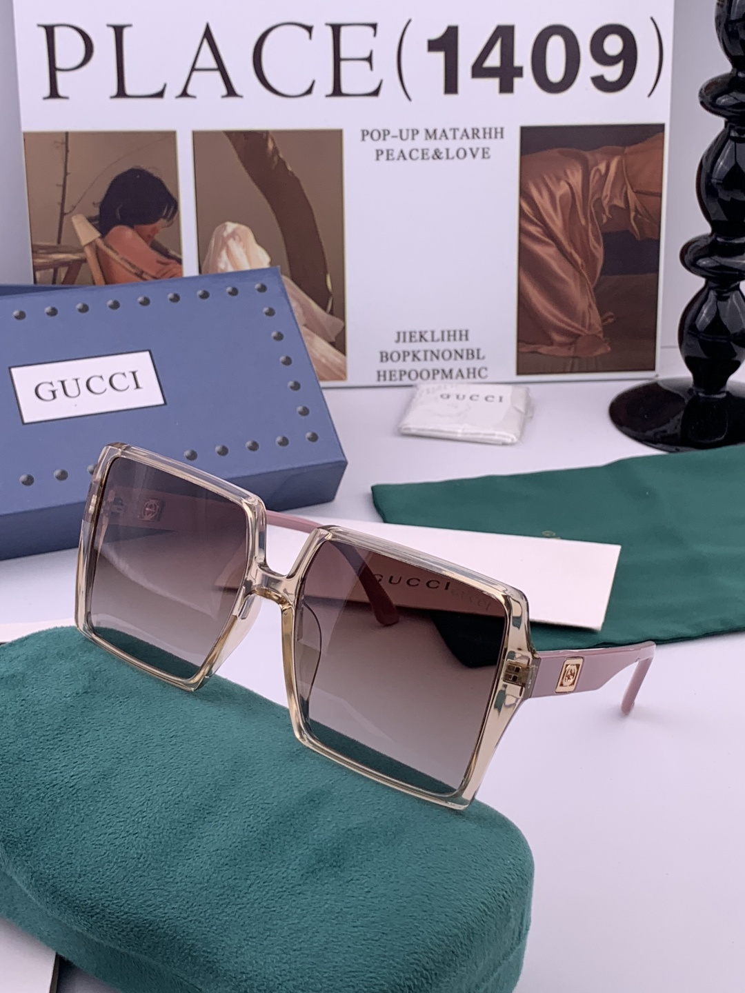 新款！新款出货！女士高清加厚偏光太阳镜🕶️ 🎉💍新款GUCCI偏光太阳镜[得意]开车驾驶镜时尚墨镜💐💐🌸