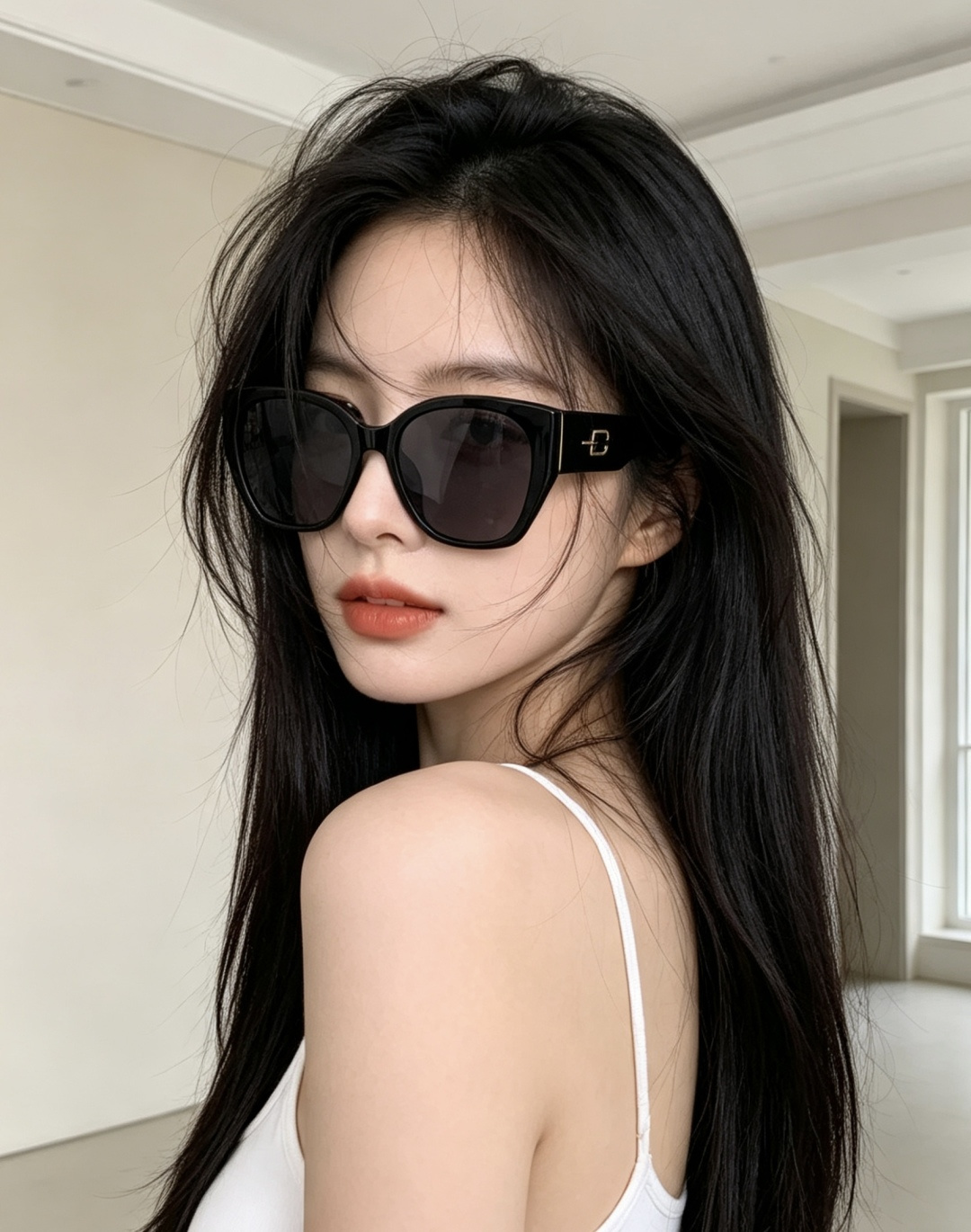 🔺 【GUCCI-偏光太阳镜】开春新款 潮流爆款 时尚方框偏光太阳镜 高品质 佩戴舒适 网红潮款墨镜 女