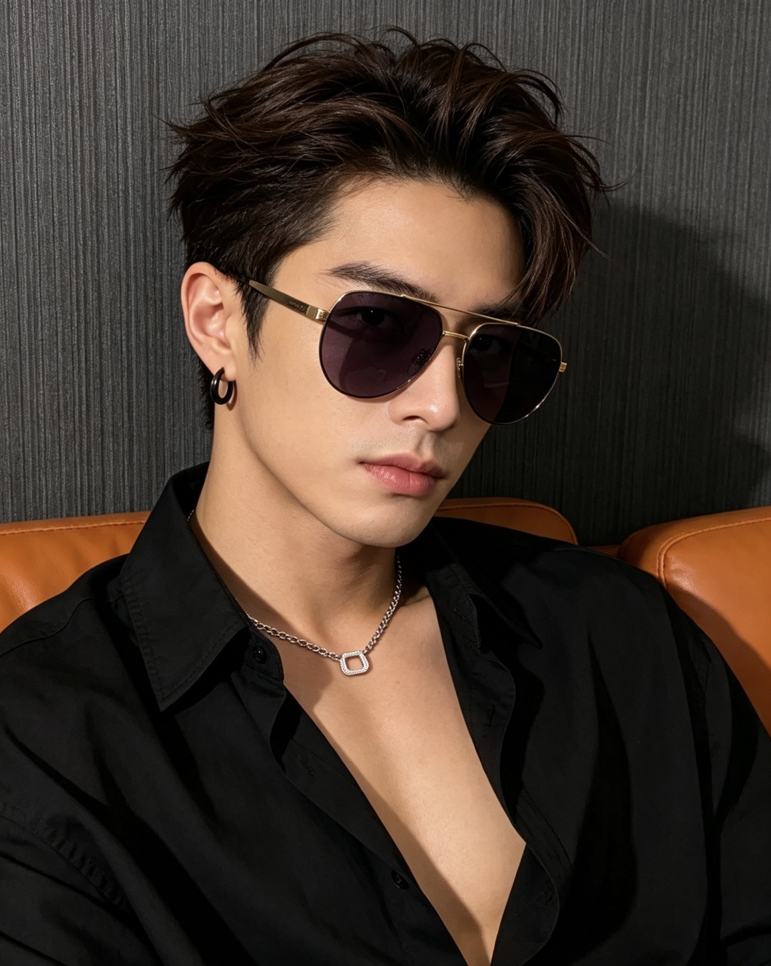 Gucci 男款炫彩飞行员偏光太阳镜 ❤️材质：高清尼龙加厚卡槽高清偏光镜片 🌹无边框镜架💕颜👍型号：G