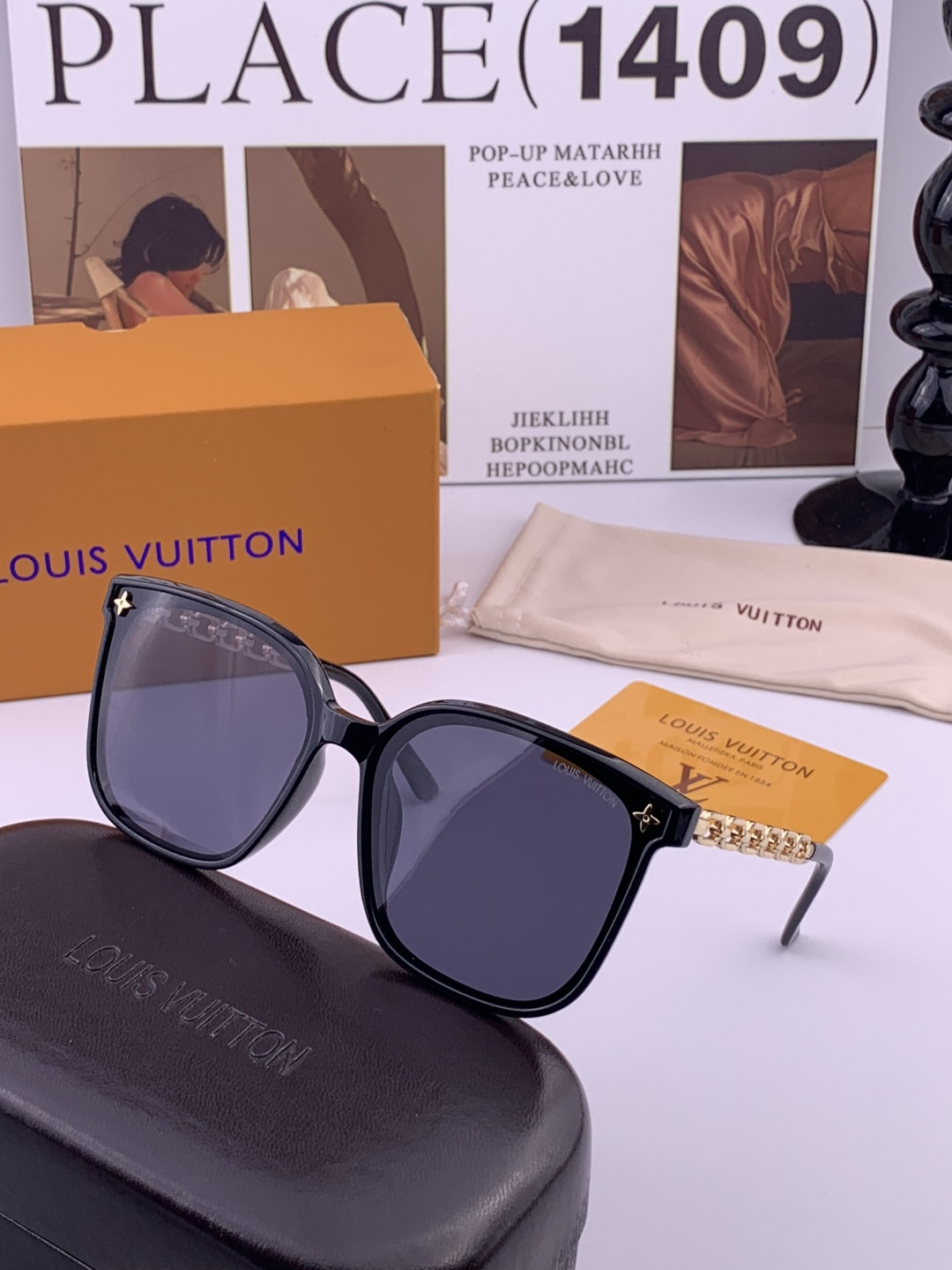 🔺LV🔻早春新款，众多明星同款[色]LV‼️‼️新款大框墨镜 ，🌈🌈宝丽来超清太阳镜🔝🔝型号：L8233