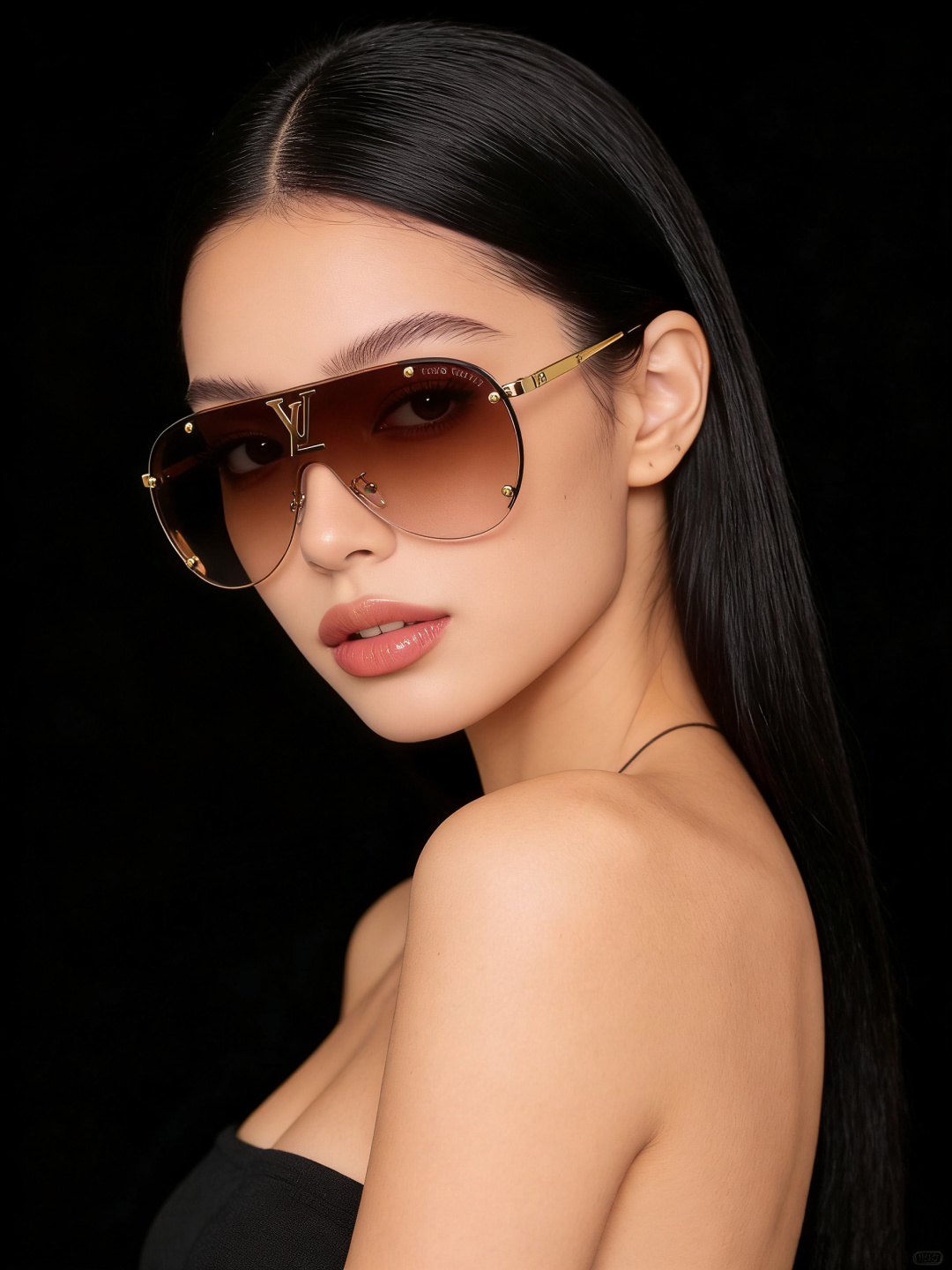 LV。高品质男女款”太阳镜。蛤蟆镜 开车钓鱼都可。百搭显瘦墨镜韩版男士飞行员大框司机开车防紫外线太阳镜，