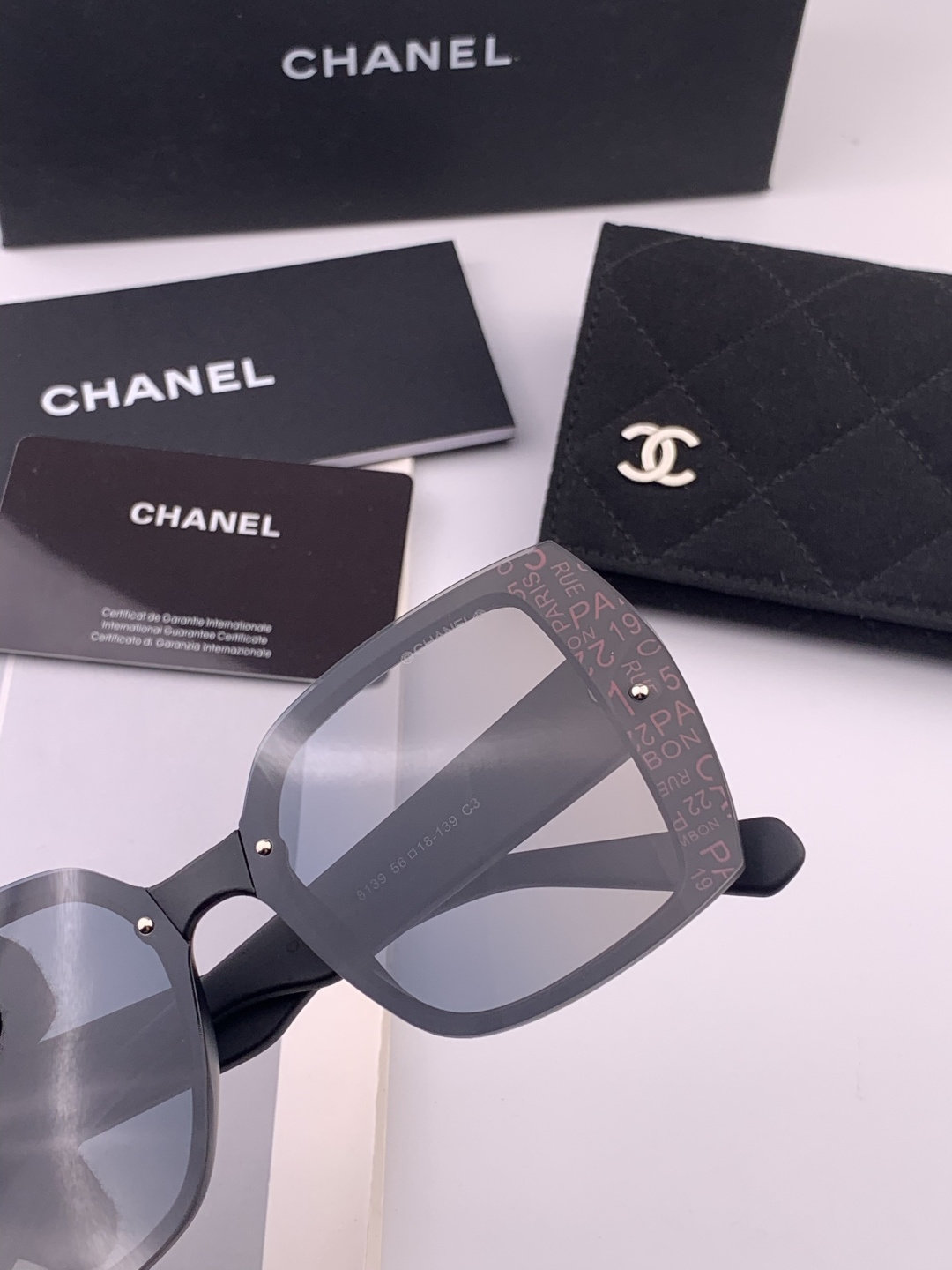 【CHANEL】香奈儿 新款潮流爆款 时尚方框太阳镜 佩戴舒适 网红潮款墨镜 女士高清加厚偏光太阳镜🕶️