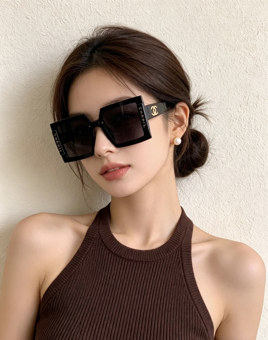 【CHANEL】香奈儿 新款潮流爆款 时尚方框太阳镜 佩戴舒适 网红潮款墨镜 女士高清加厚偏光太阳镜🕶️