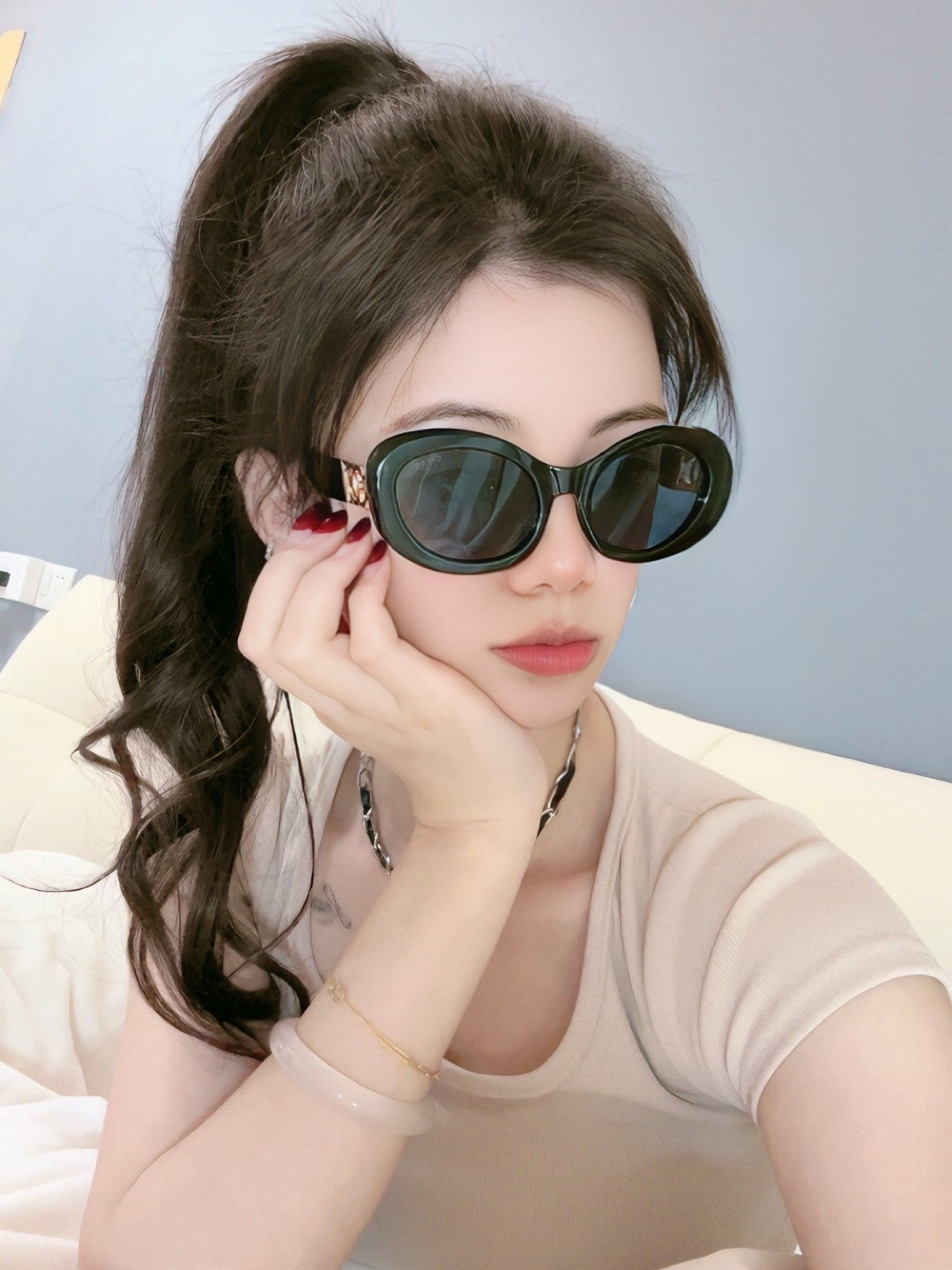新品CHANEL 香奈儿太阳镜以独特魅力和前卫风格诠释春夏最新眼镜，质感超好佩带舒适 型号：CH9580
