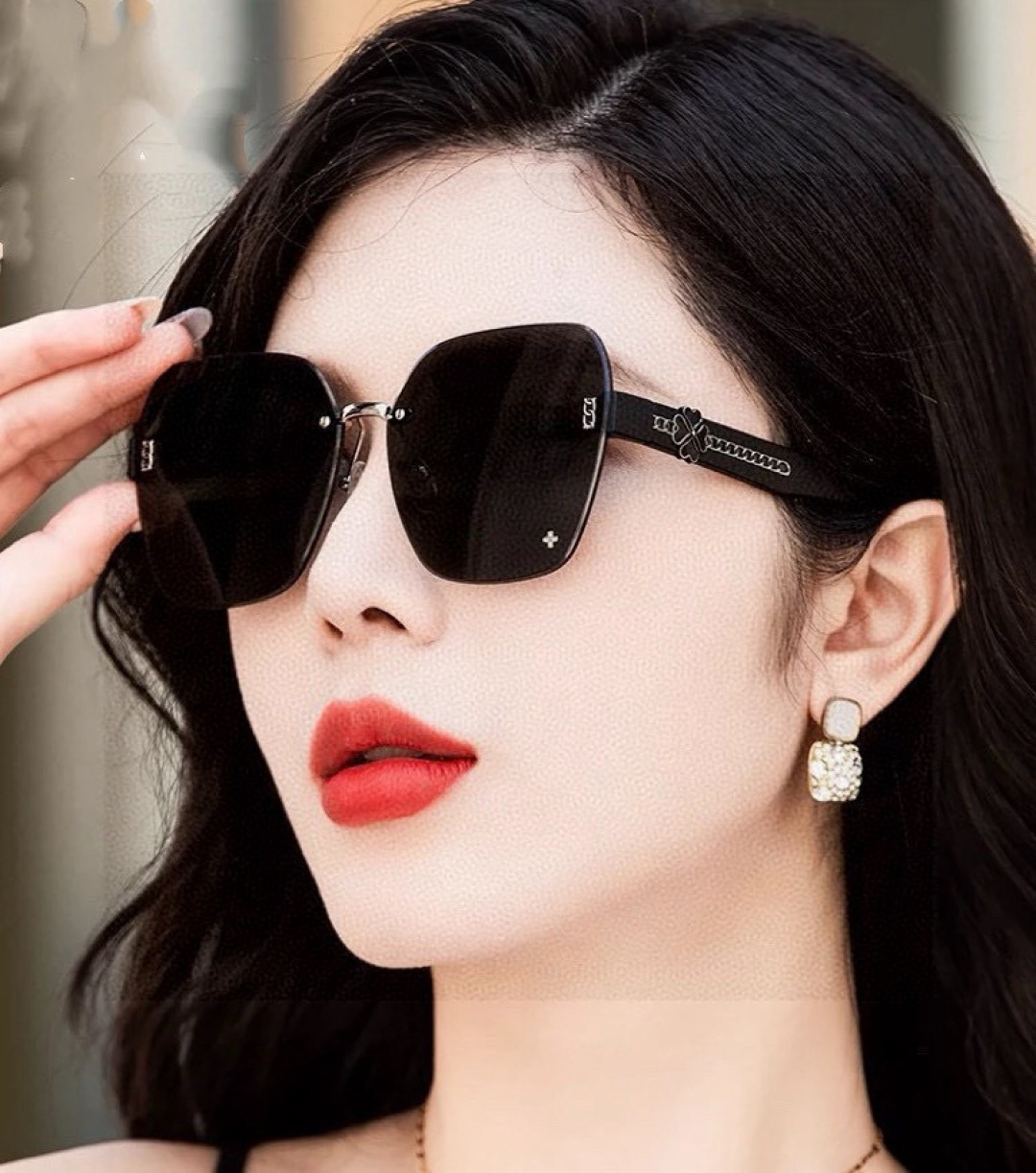 🔺 【香奈儿】开春新款 潮流爆款 时尚方框偏光太阳镜 高品质 佩戴舒适 网红潮款墨镜 女士高清偏光太阳镜