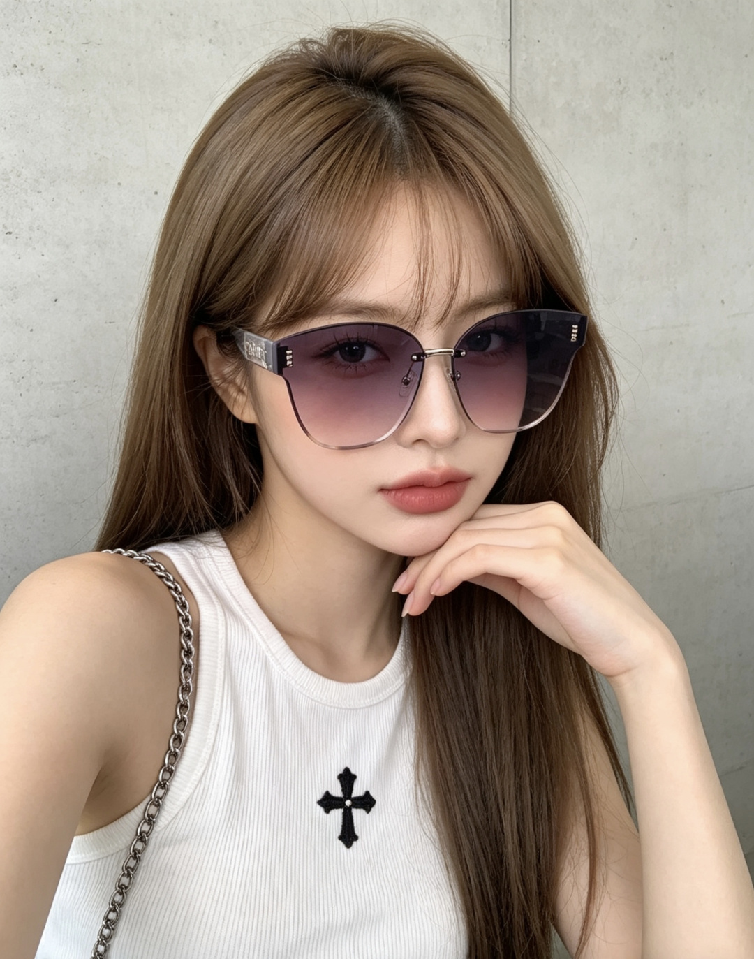 🔺 【香奈儿】开春新款 潮流爆款 时尚方框尼龙太阳镜 高品质 佩戴舒适 网红潮款墨镜 女士高清尼龙太阳镜