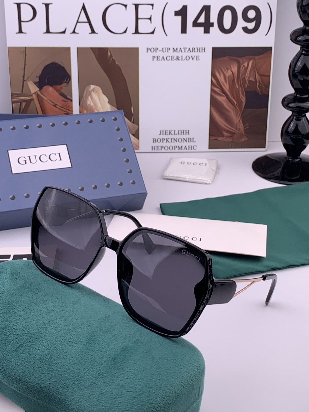 🔺 【GUCCI-偏光太阳镜】开春新款 潮流爆款 时尚圆框偏光太阳镜 高品质 佩戴舒适 网红潮款墨镜 女