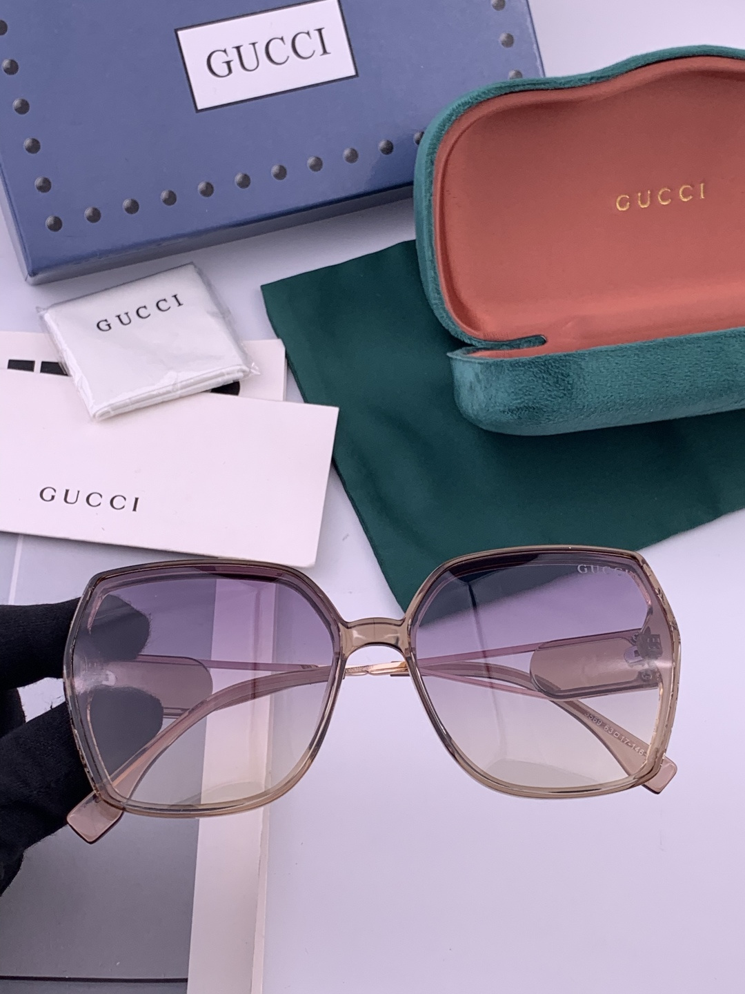 🔺 【GUCCI-偏光太阳镜】开春新款 潮流爆款 时尚圆框偏光太阳镜 高品质 佩戴舒适 网红潮款墨镜 女
