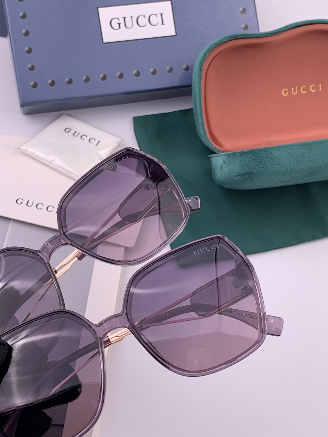 🔺 【GUCCI-偏光太阳镜】开春新款 潮流爆款 时尚圆框偏光太阳镜 高品质 佩戴舒适 网红潮款墨镜 女