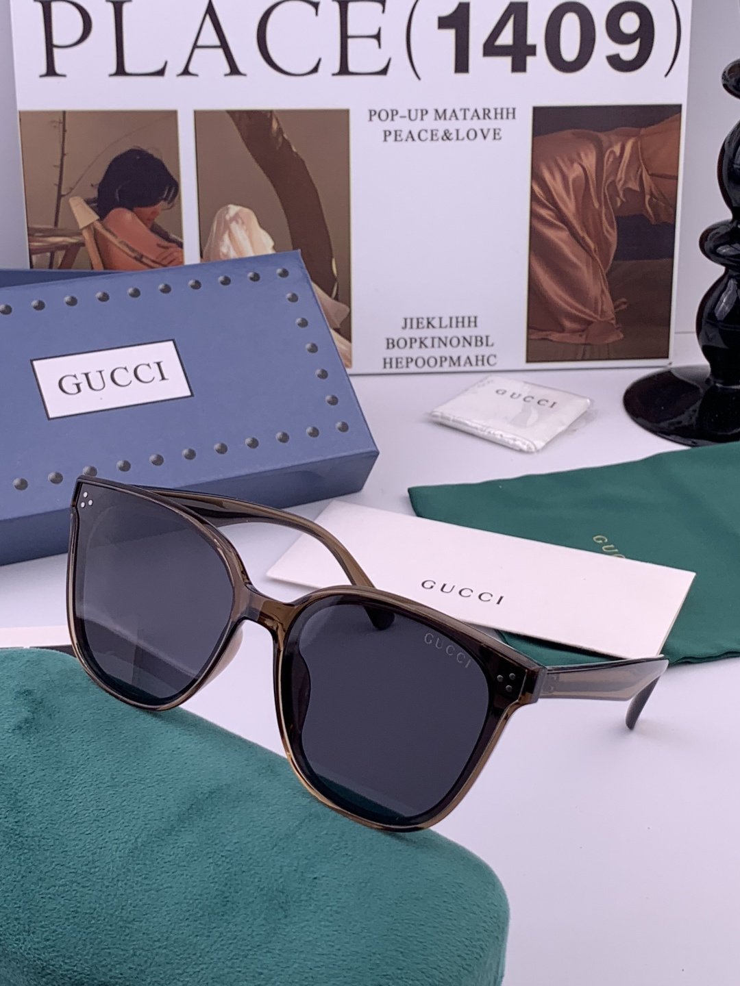 🔺 【GUCCI-偏光太阳镜】开春新款 潮流爆款 时尚偏光太阳镜 高品质 佩戴舒适 网红潮款墨镜 女士高