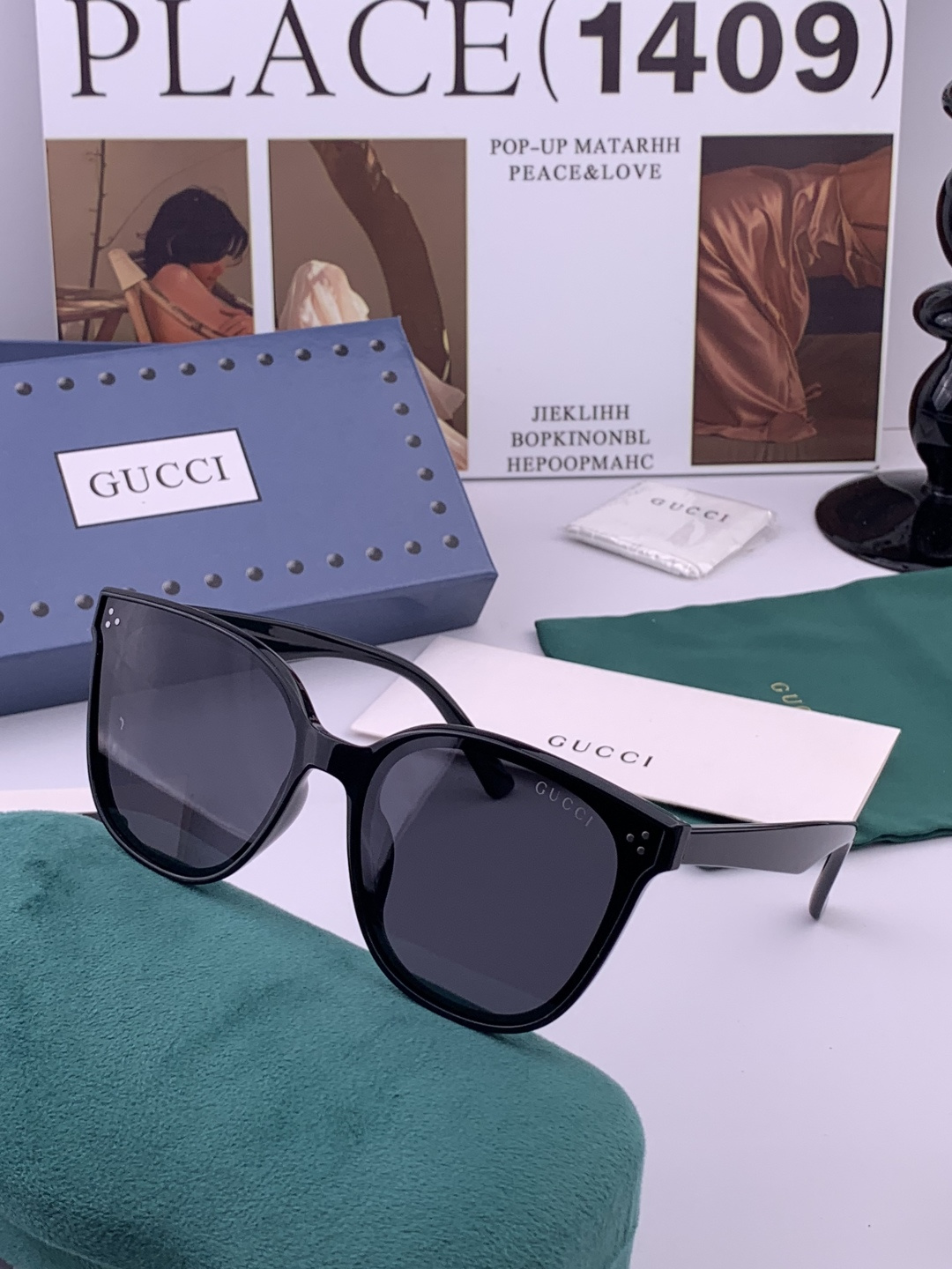🔺 【GUCCI-偏光太阳镜】开春新款 潮流爆款 时尚偏光太阳镜 高品质 佩戴舒适 网红潮款墨镜 女士高