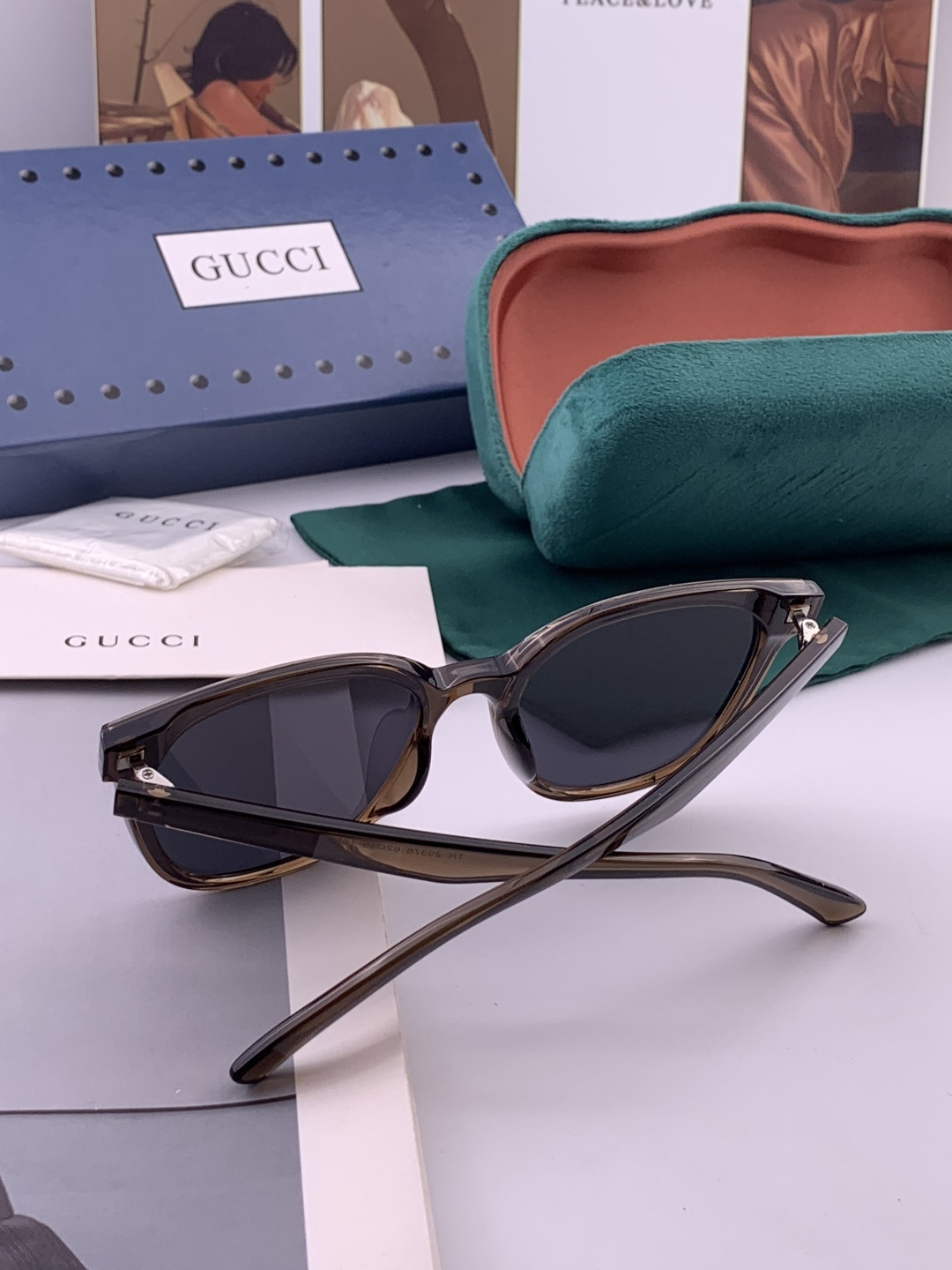 🔺 【GUCCI-偏光太阳镜】开春新款 潮流爆款 时尚偏光太阳镜 高品质 佩戴舒适 网红潮款墨镜 女士高