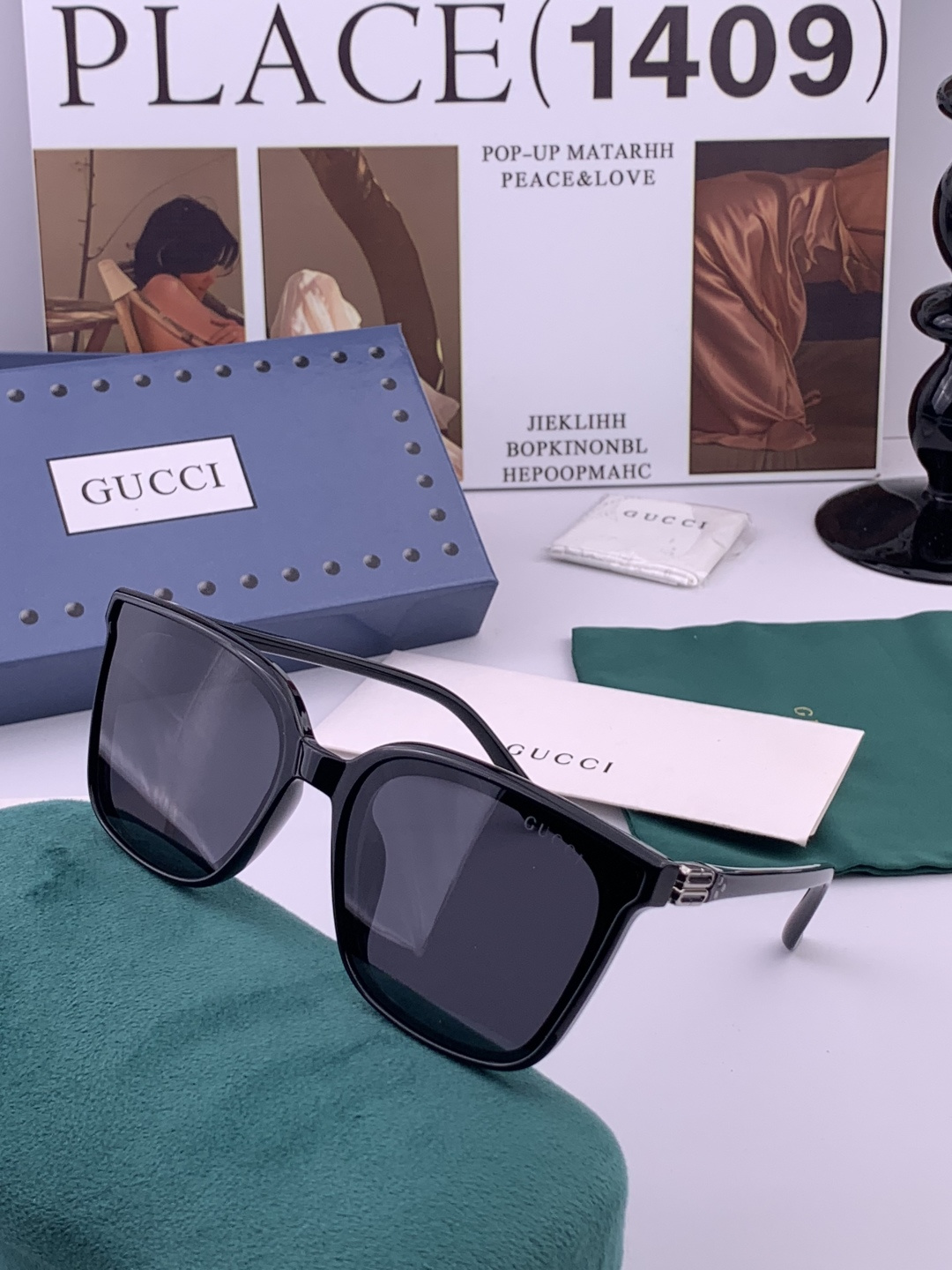 🔺 【GUCCI-偏光太阳镜】开春新款 潮流爆款 时尚偏光太阳镜 高品质 佩戴舒适 网红潮款墨镜 女士高