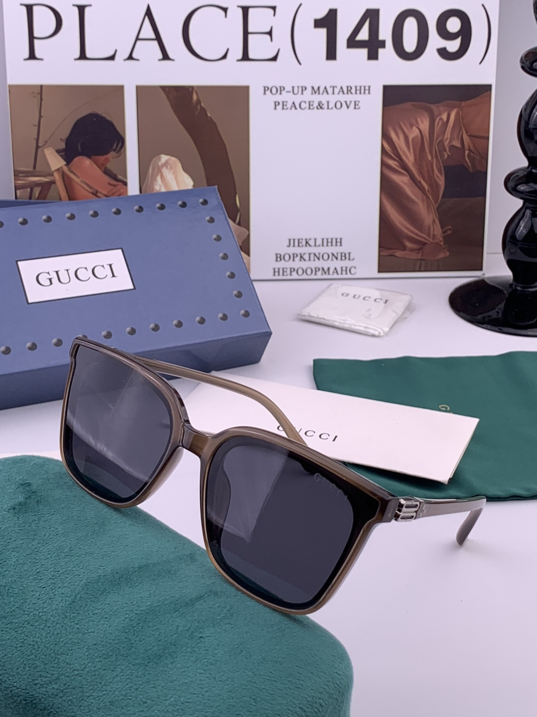🔺 【GUCCI-偏光太阳镜】开春新款 潮流爆款 时尚偏光太阳镜 高品质 佩戴舒适 网红潮款墨镜 女士高
