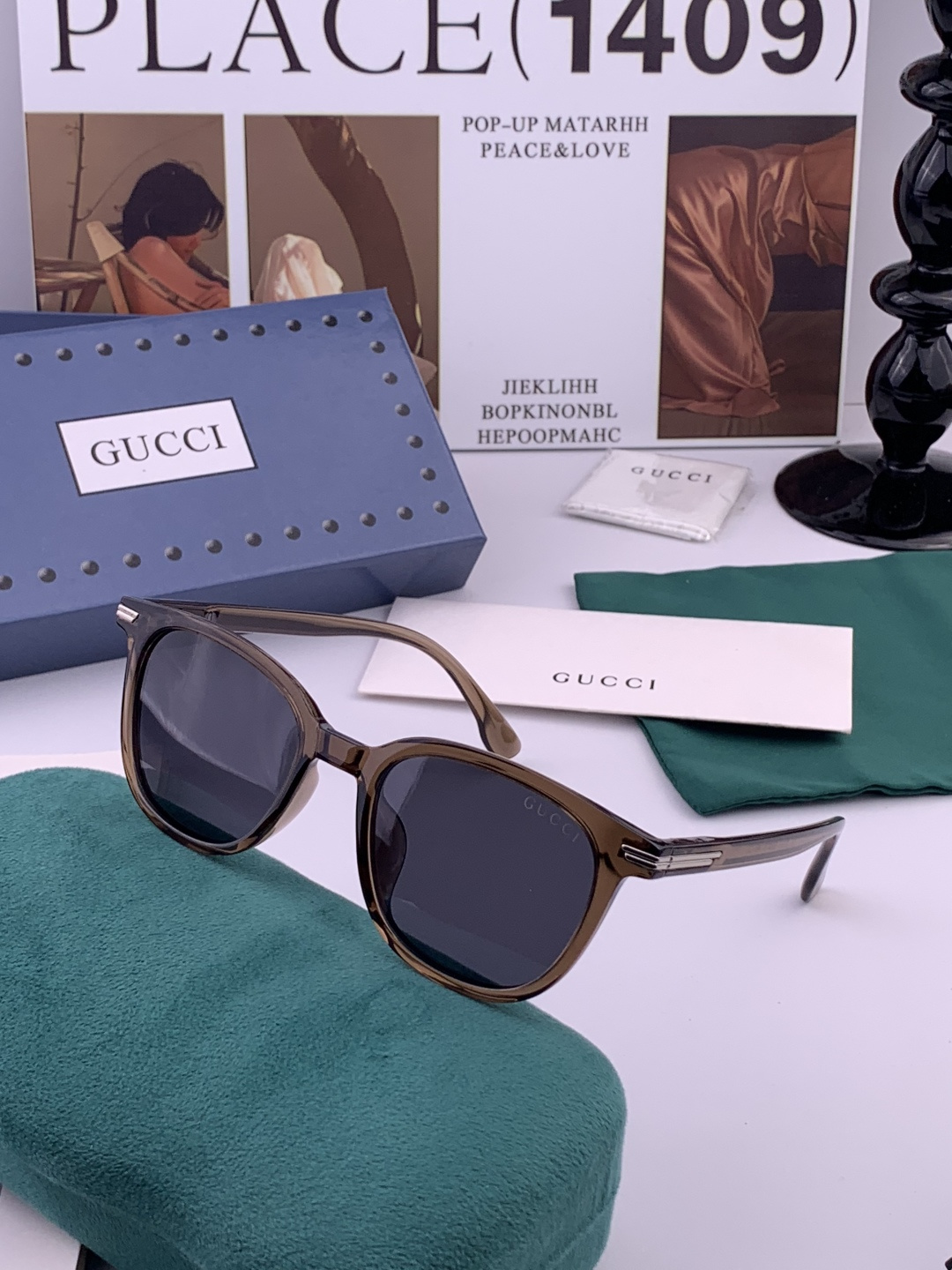 🔺 【GUCCI-偏光太阳镜】开春新款 潮流爆款 时尚偏光太阳镜 高品质 佩戴舒适 网红潮款墨镜 女士高