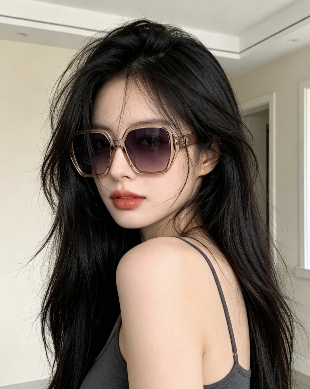 🔺 【DIOR-迪奥】开春新款 潮流爆款 时尚方框偏光太阳镜 高品质 佩戴舒适 网红潮款墨镜 女士高清加