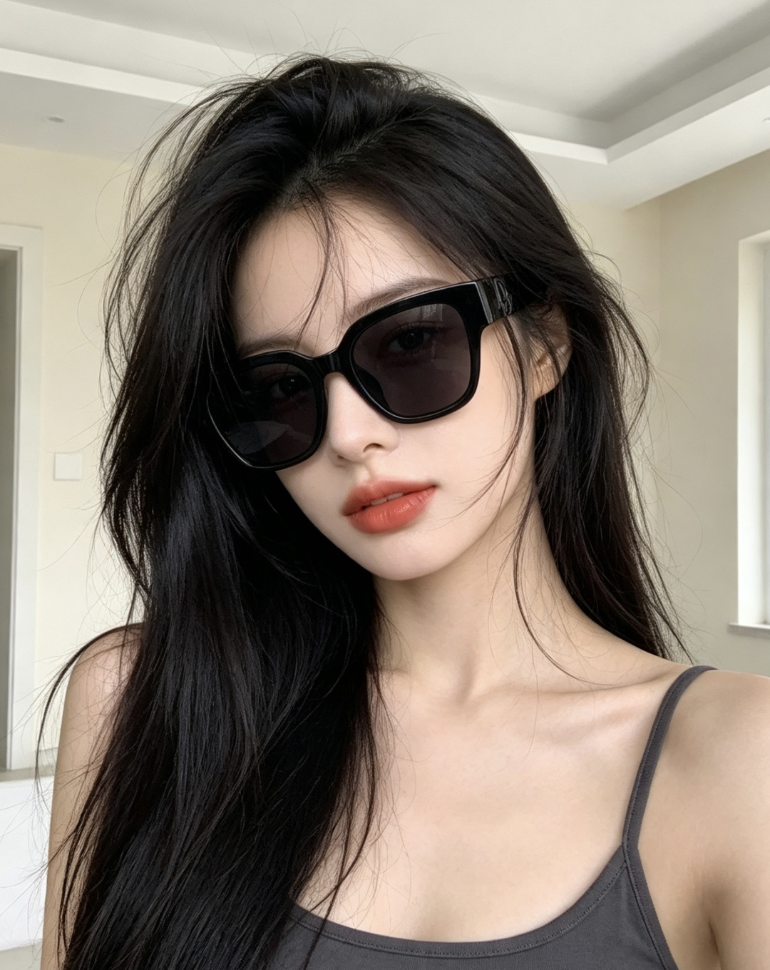 DIOR 新款女士方框太阳眼镜 开车墨镜 新款金属无框太阳镜 时尚大方 舒适轻盈 精致奢华 超轻 型号：