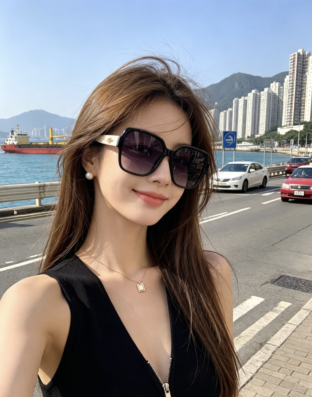 【CHANEL】香奈儿 新款潮流爆款 时尚方框太阳镜 佩戴舒适 网红潮款墨镜 女士高清加厚偏光太阳镜🕶️