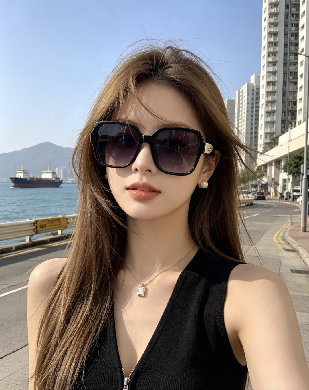 【CHANEL】香奈儿 新款潮流爆款 时尚方框太阳镜 佩戴舒适 网红潮款墨镜 女士高清加厚偏光太阳镜🕶️