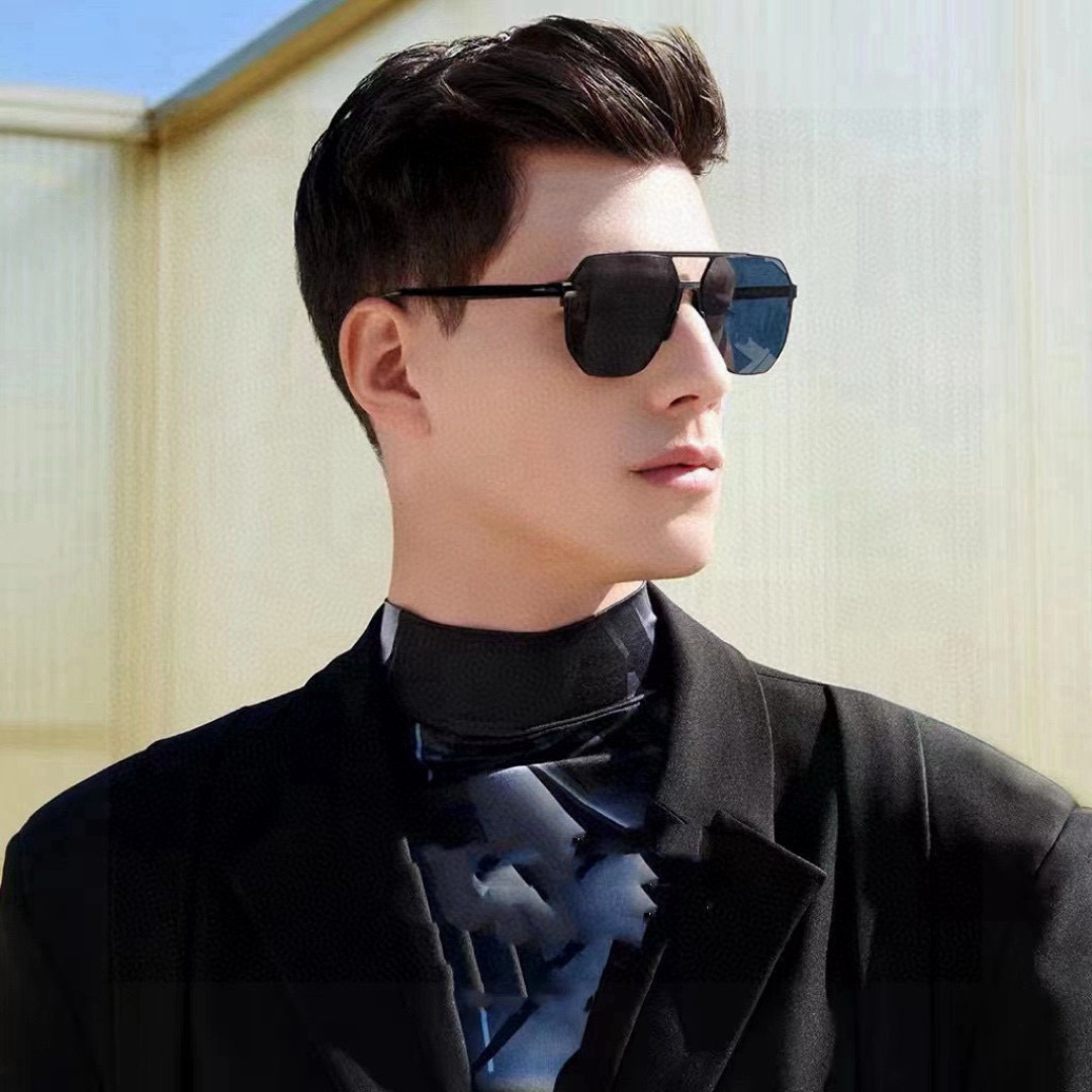 ♦️ GUCCI 新款男女情侣款太阳镜多边形墨镜iP电镀永不褪色 超轻超有弹性整幅眼镜无螺丝重要的是压不