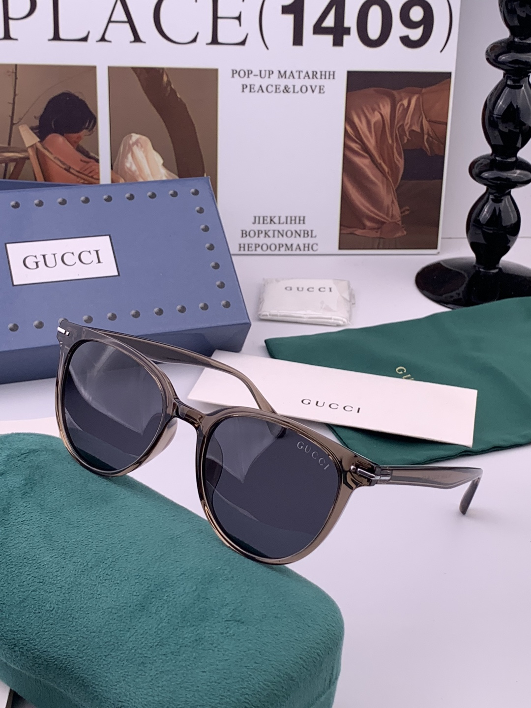 🔺 【GUCCI-偏光太阳镜】开春新款 潮流爆款 时尚偏光太阳镜 高品质 佩戴舒适 网红潮款墨镜 女士高