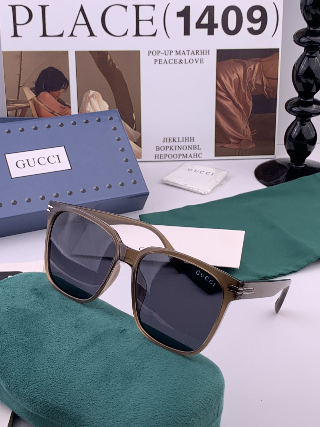 🔺 【GUCCI-偏光太阳镜】开春新款 潮流爆款 时尚偏光太阳镜 高品质 佩戴舒适 网红潮款墨镜 女士高