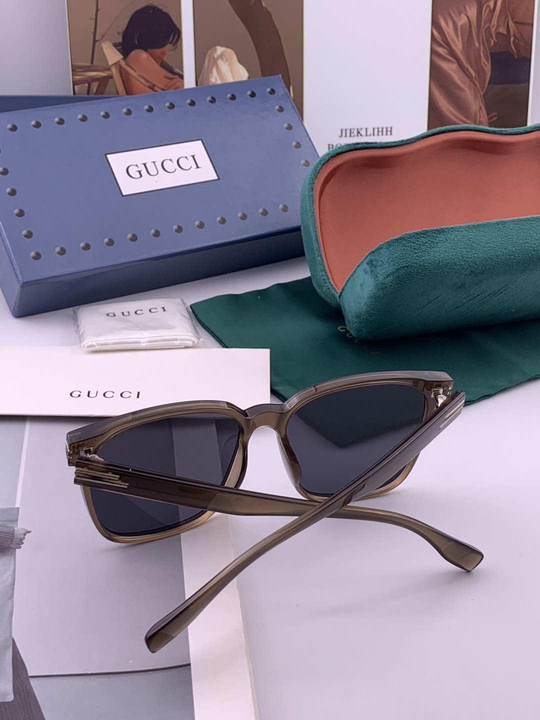 🔺 【GUCCI-偏光太阳镜】开春新款 潮流爆款 时尚偏光太阳镜 高品质 佩戴舒适 网红潮款墨镜 女士高