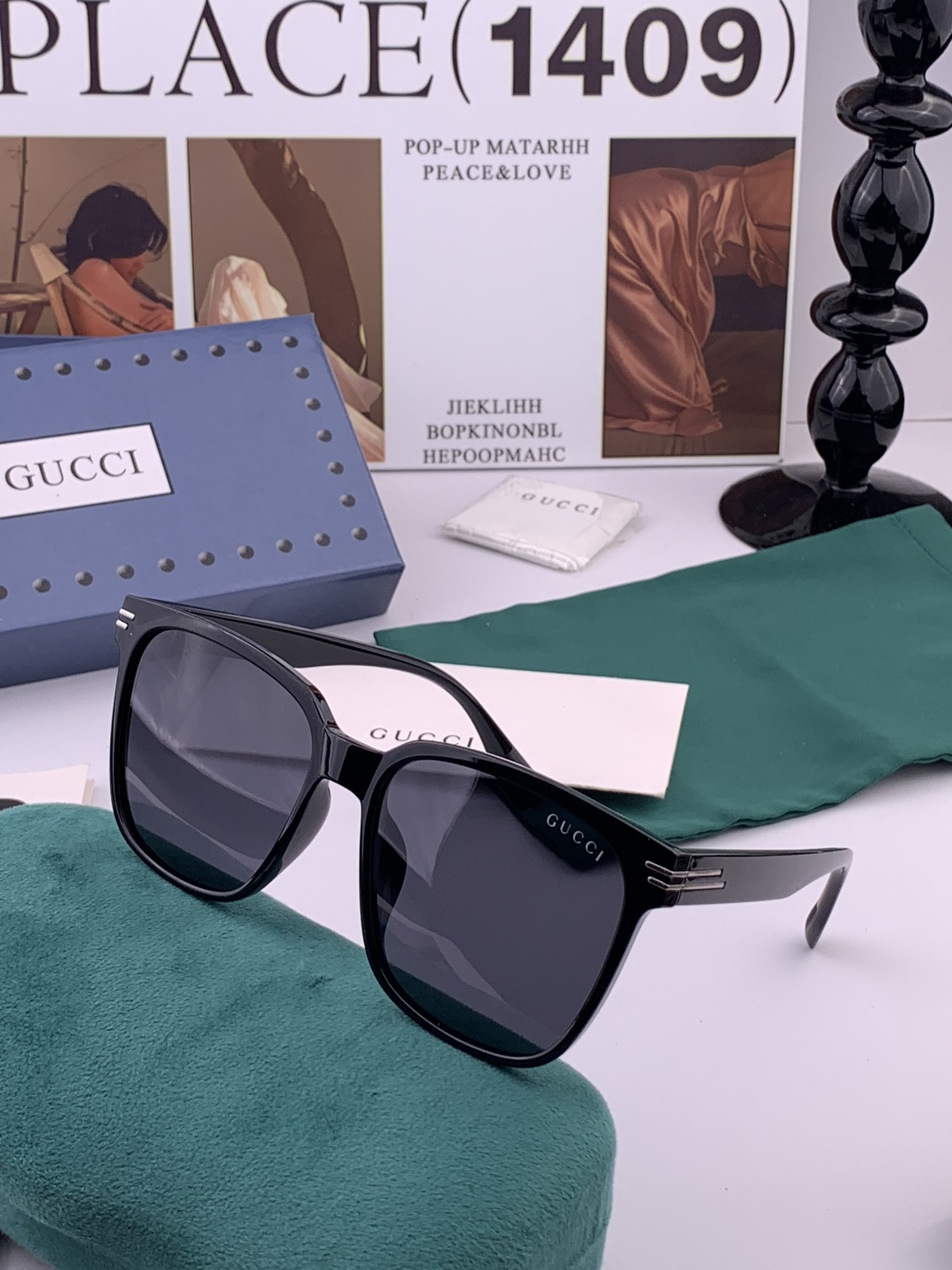 🔺 【GUCCI-偏光太阳镜】开春新款 潮流爆款 时尚偏光太阳镜 高品质 佩戴舒适 网红潮款墨镜 女士高