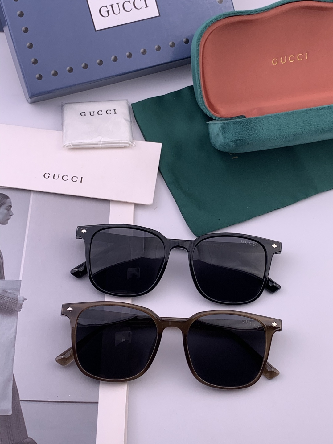 🔺 【GUCCI-偏光太阳镜】开春新款 潮流爆款 时尚偏光太阳镜 高品质 佩戴舒适 网红潮款墨镜 女士高