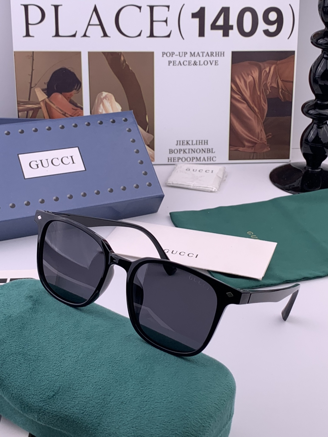 🔺 【GUCCI-偏光太阳镜】开春新款 潮流爆款 时尚偏光太阳镜 高品质 佩戴舒适 网红潮款墨镜 女士高
