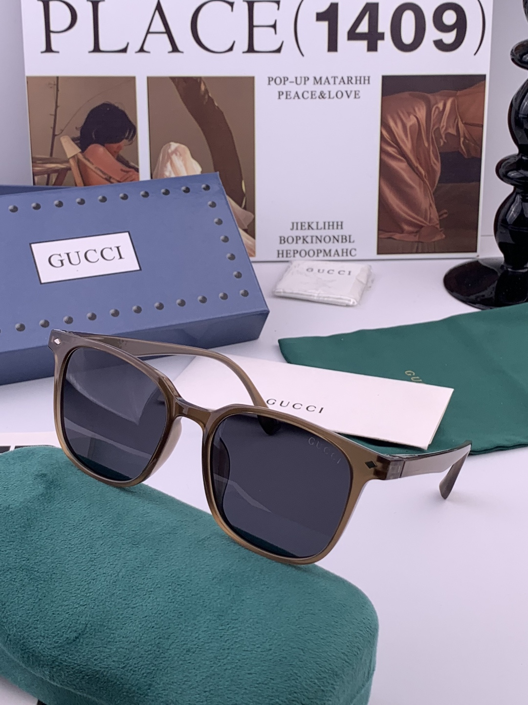 🔺 【GUCCI-偏光太阳镜】开春新款 潮流爆款 时尚偏光太阳镜 高品质 佩戴舒适 网红潮款墨镜 女士高
