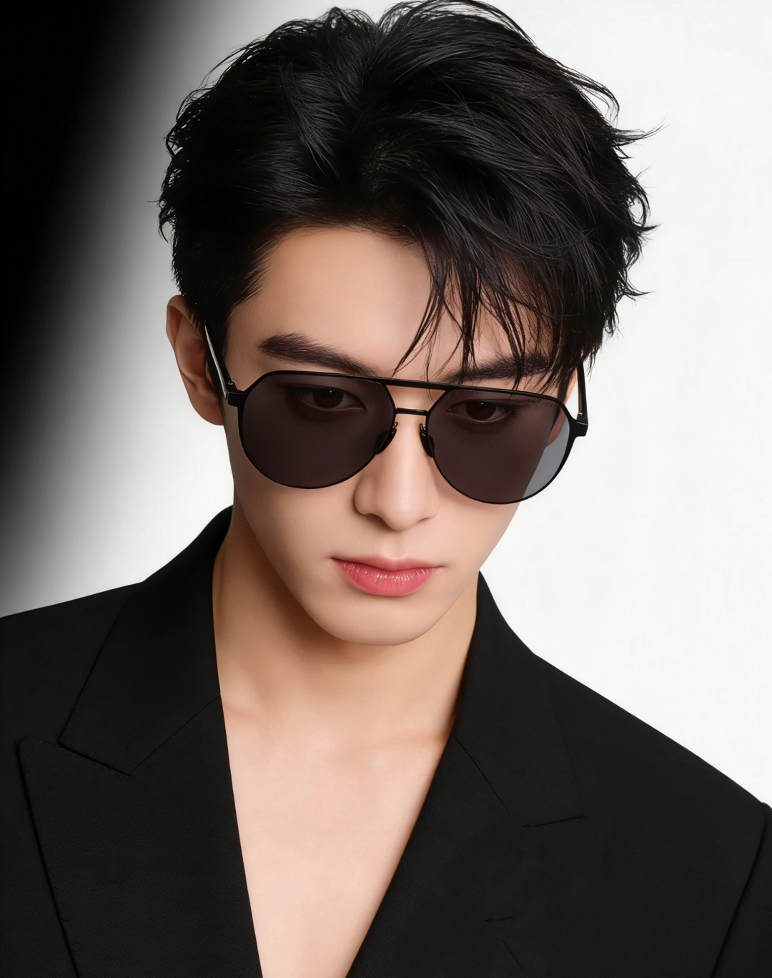 LV 男款炫彩飞行员偏光太阳镜 ❤️材质：高清尼龙加厚卡槽高清偏光镜片 🌹无边框镜架💕颜👍型号：L225