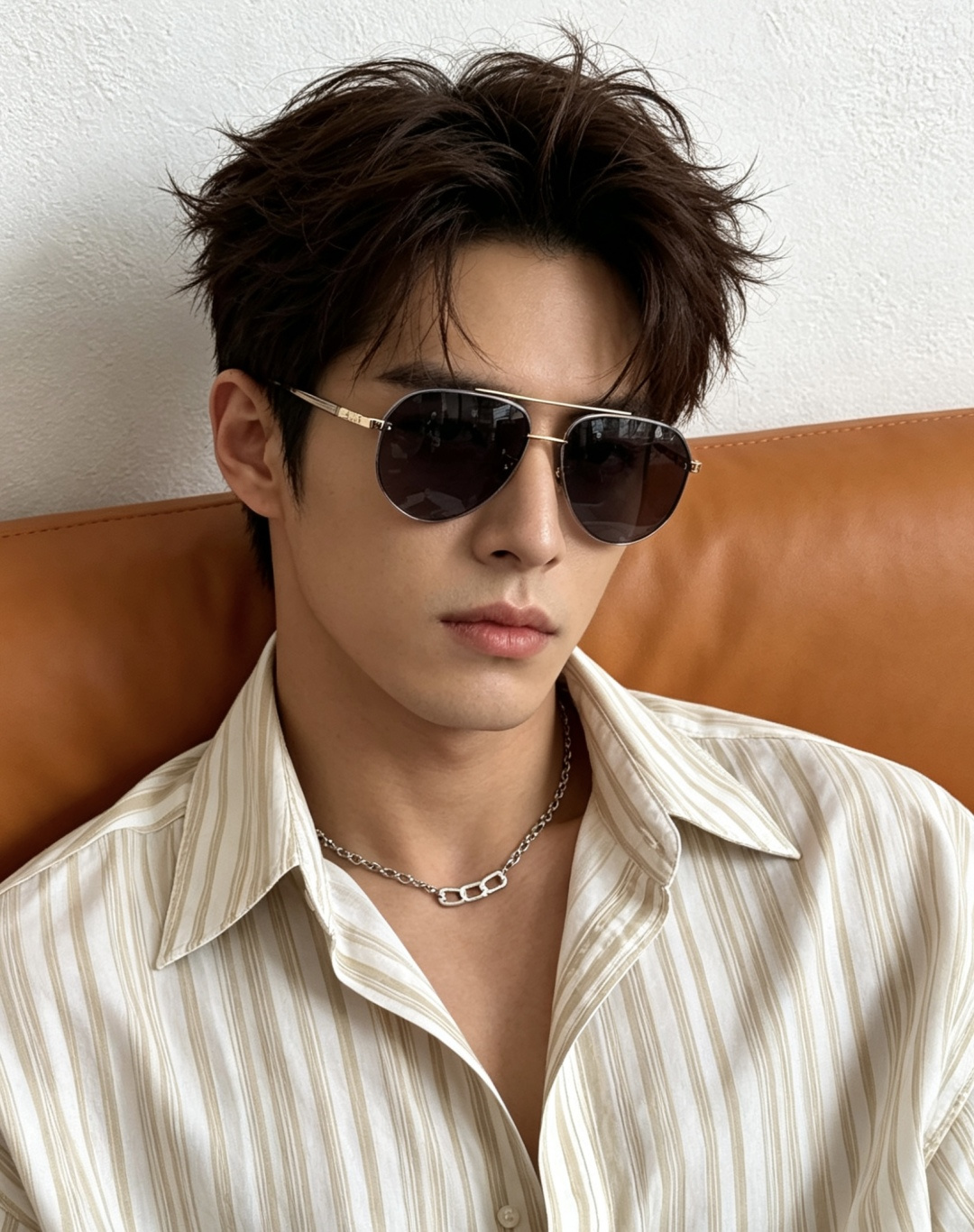 Gucci 男款炫彩飞行员偏光太阳镜 ❤️材质：高清尼龙加厚卡槽高清偏光镜片 🌹无边框镜架💕颜👍型号：G