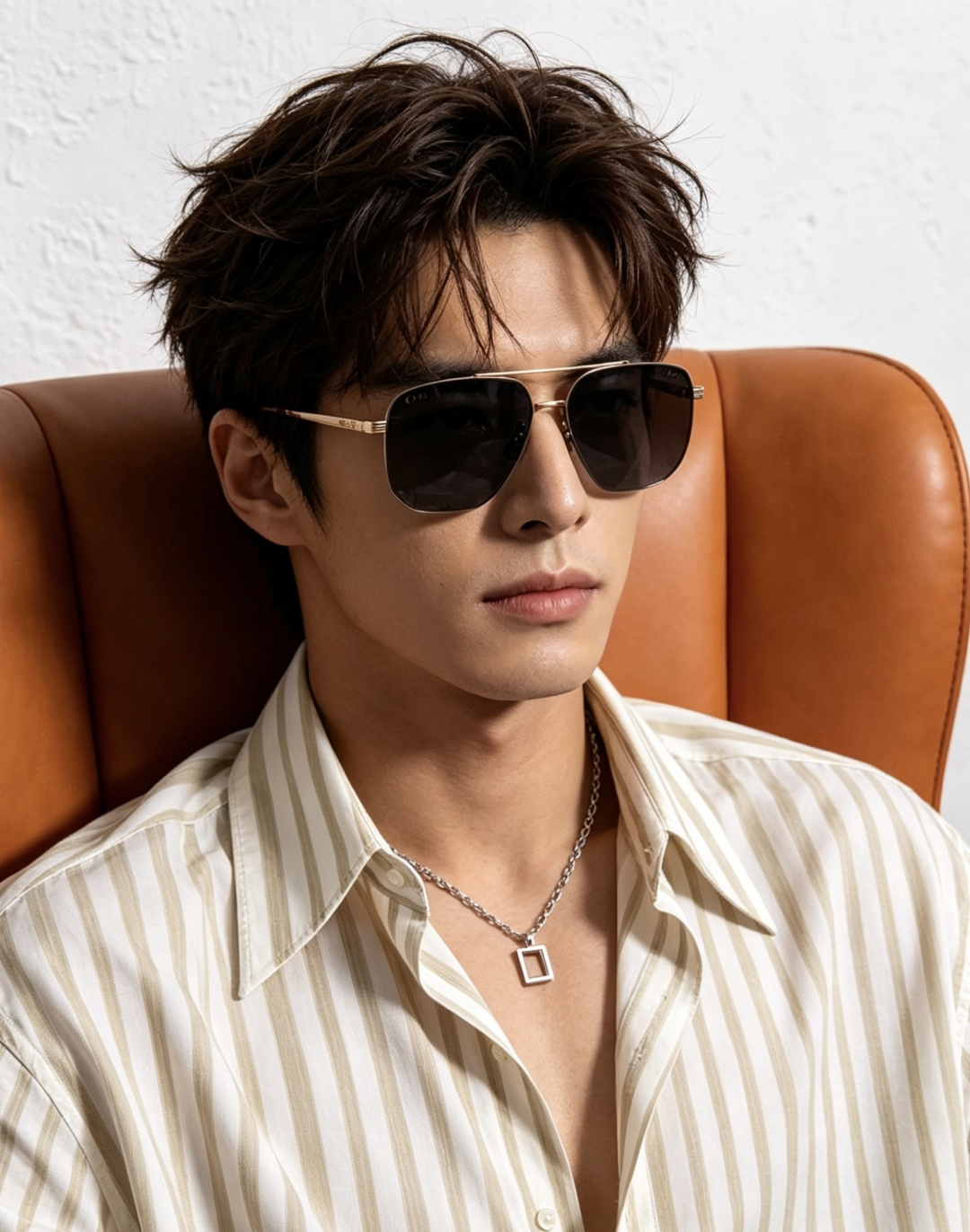 Gucci 男款炫彩飞行员偏光太阳镜 ❤️材质：高清尼龙加厚卡槽高清偏光镜片 🌹无边框镜架💕颜👍型号：G