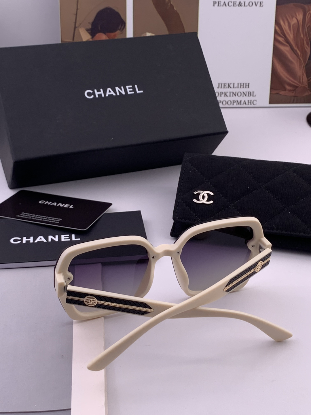【CHANEL】香奈儿 新款潮流爆款 时尚方框太阳镜 佩戴舒适 网红潮款墨镜 女士高清加厚偏光太阳镜🕶️